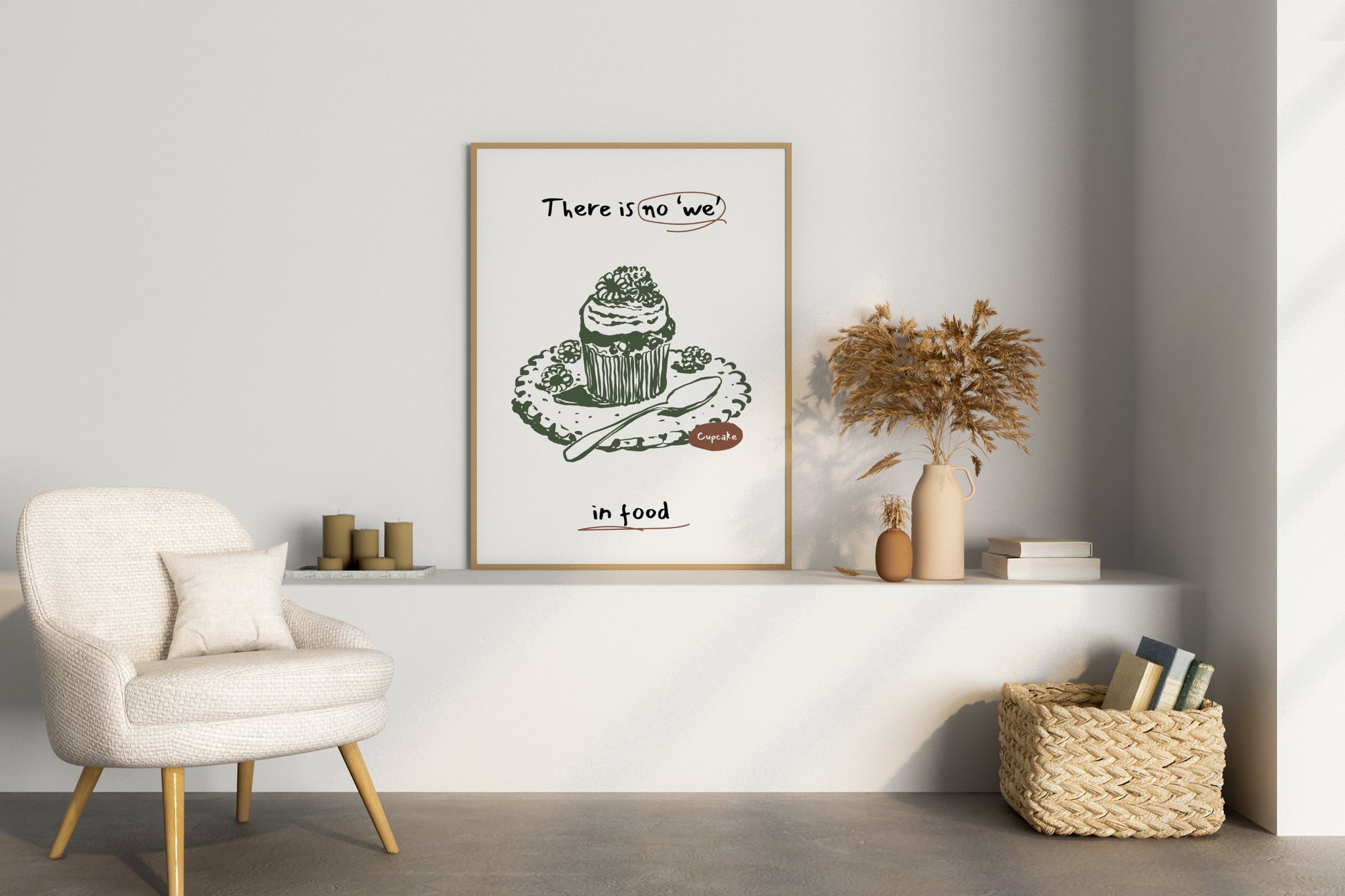 There is no 'we' in food Illustrated Food Print Poster - Pitchers Design