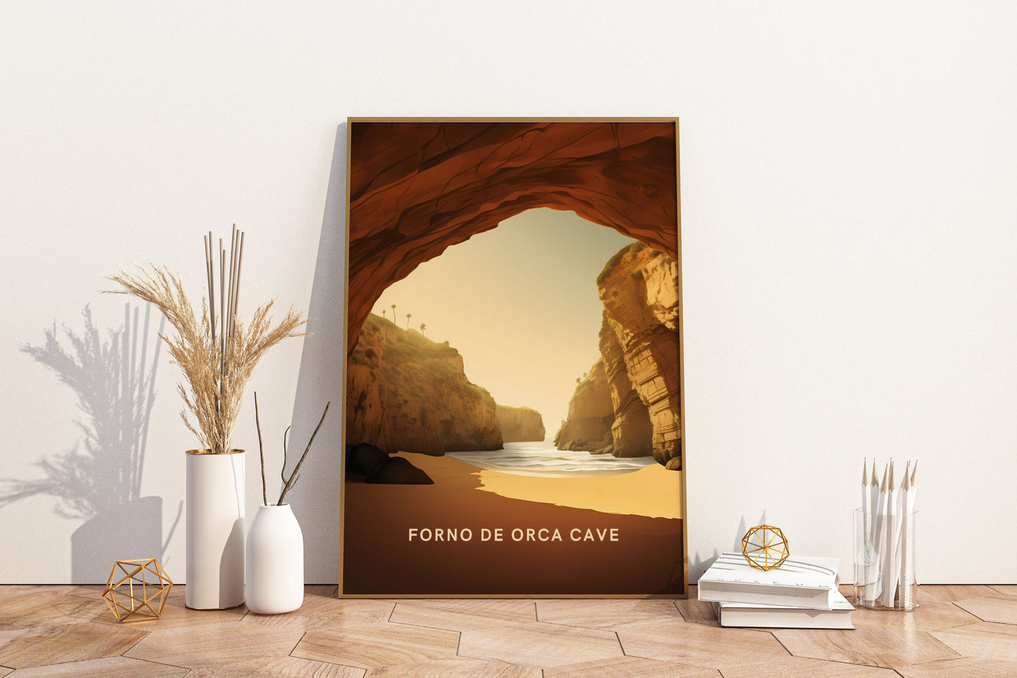 Forno de Orca Cave Portugal Travel Print Poster - Pitchers Design