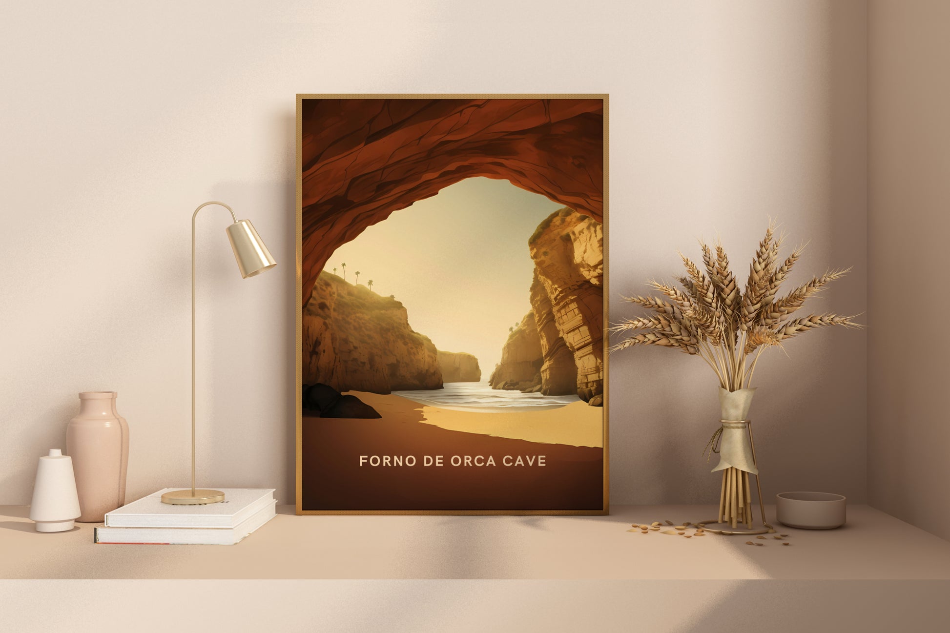 Forno de Orca Cave Portugal Travel Print Poster - Pitchers Design