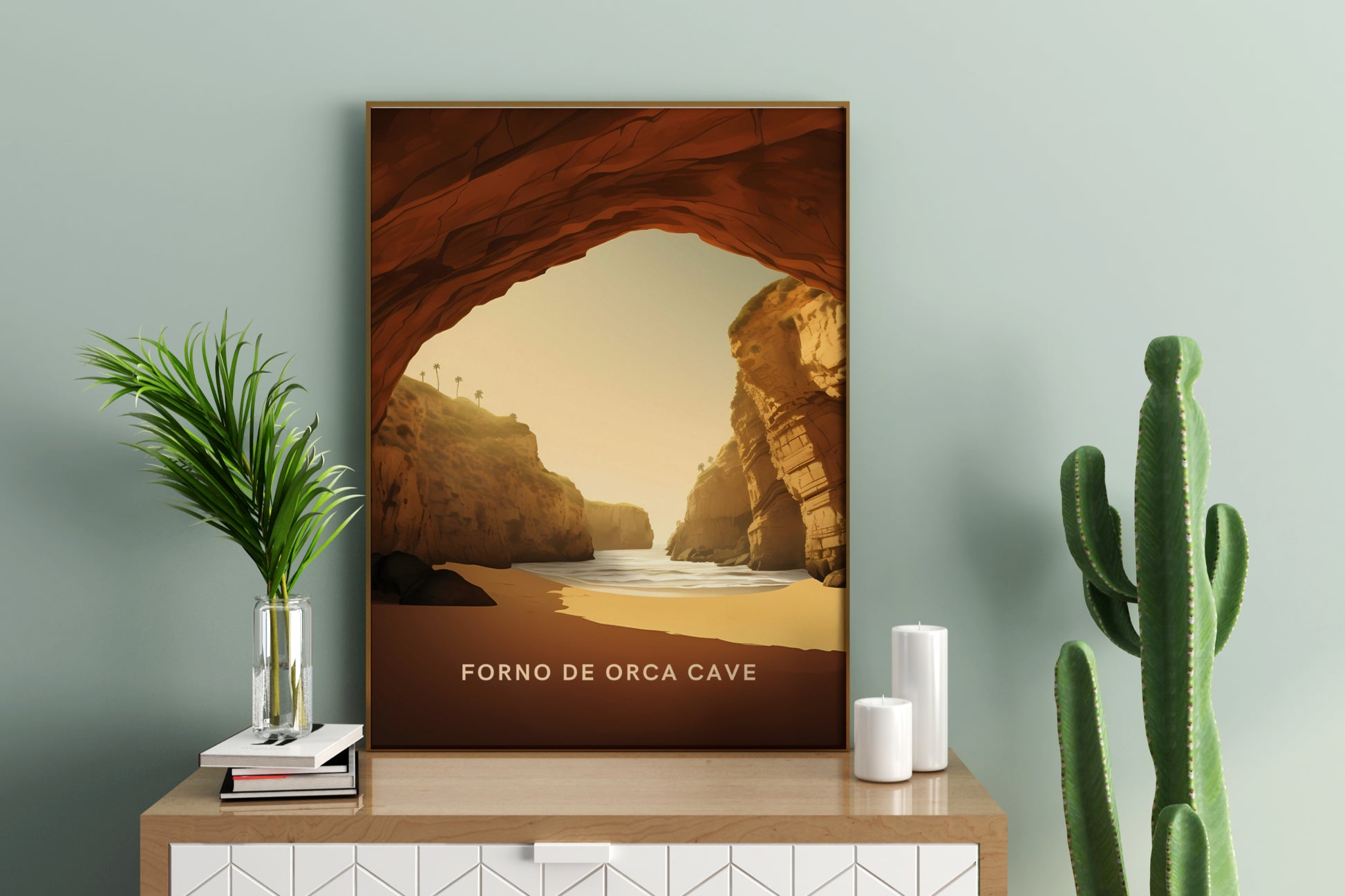 Forno de Orca Cave Portugal Travel Print Poster - Pitchers Design