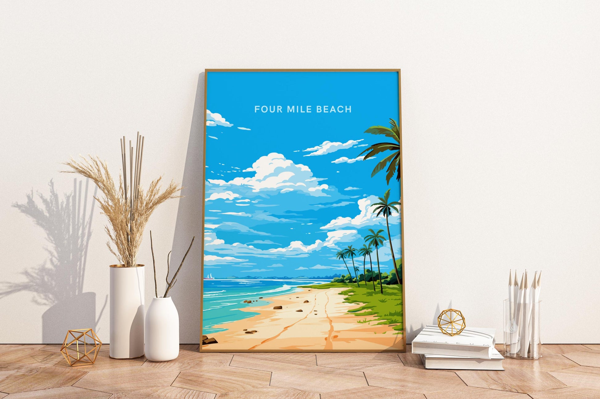 Four Mile Beach Port Douglas Queensland Australia Travel Print Poster - Pitchers Design