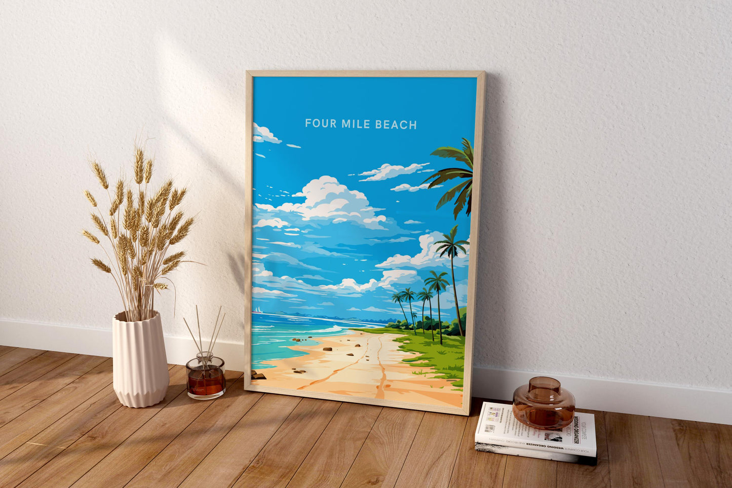 Four Mile Beach Port Douglas Queensland Australia Travel Print Poster - Pitchers Design