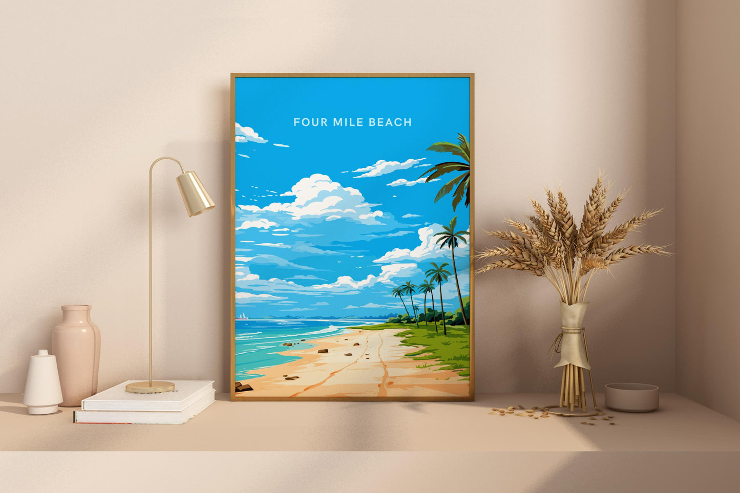 Four Mile Beach Port Douglas Queensland Australia Travel Print Poster - Pitchers Design