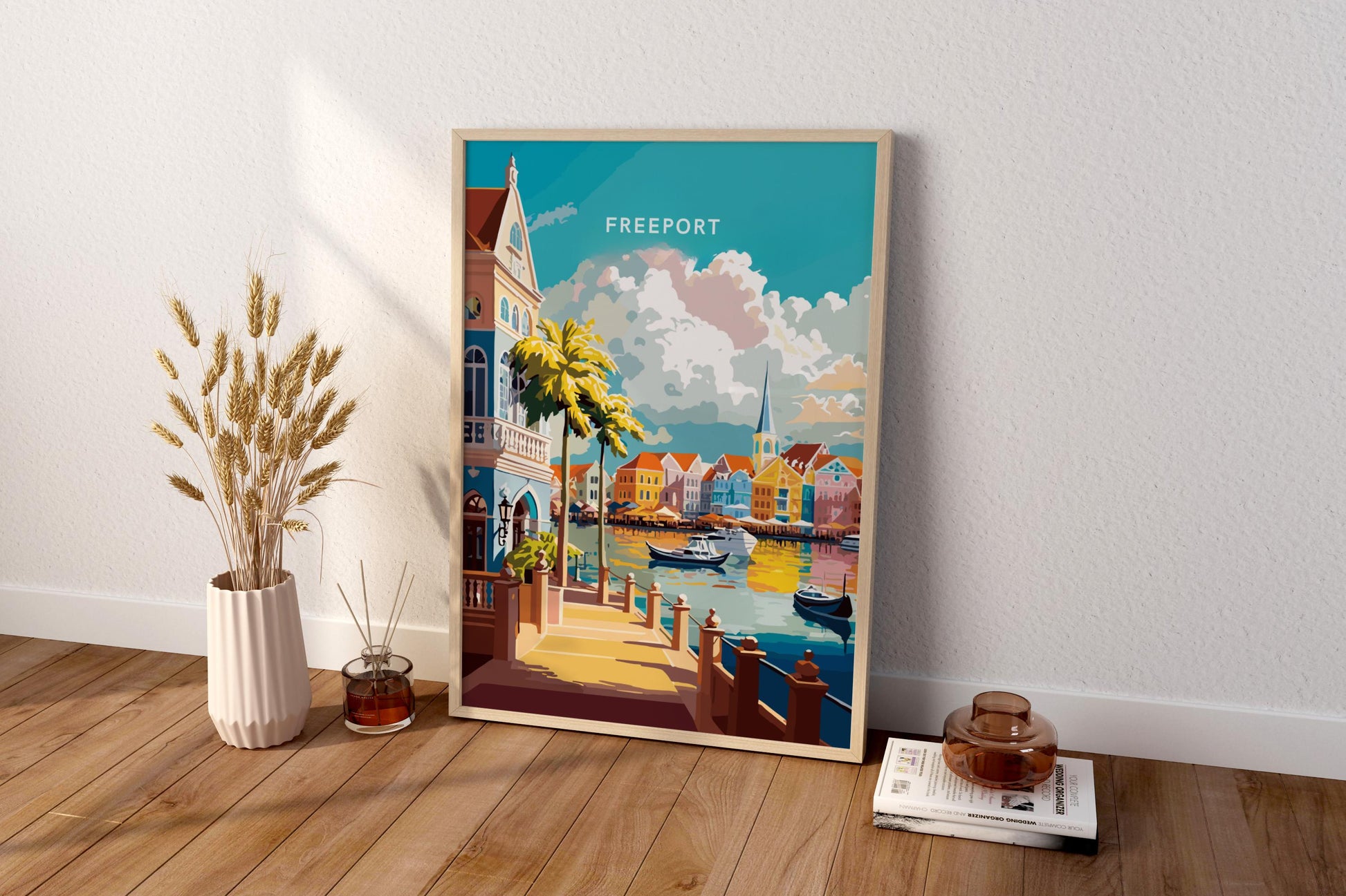 Freeport The Bahamas Travel Print Poster - Pitchers Design