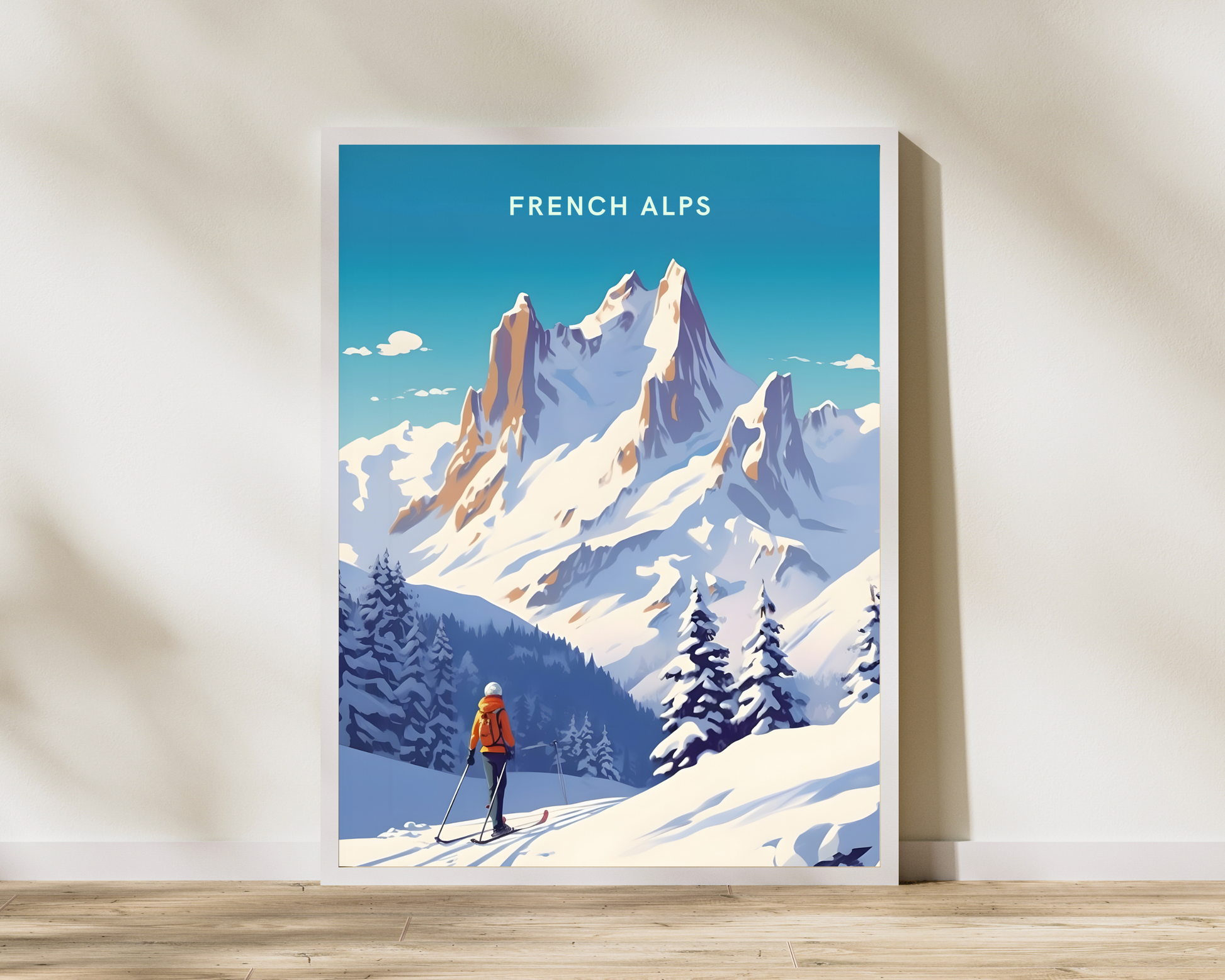 French Alps Travel Poster Print - Pitchers Design