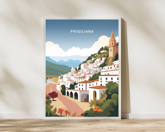 Frigiliana Spain Travel Poster Print - Pitchers Design