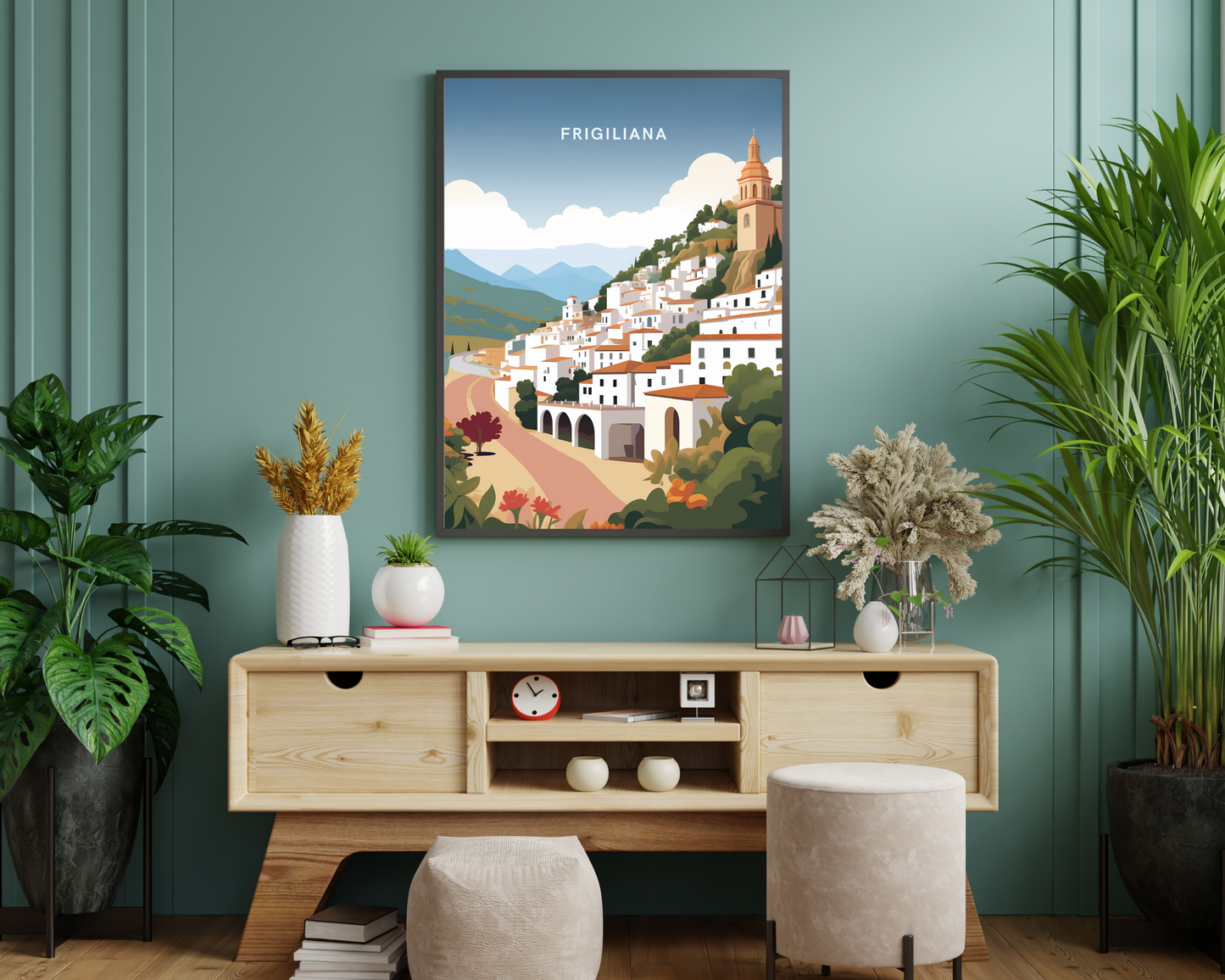 Frigiliana Spain Travel Poster Print - Pitchers Design