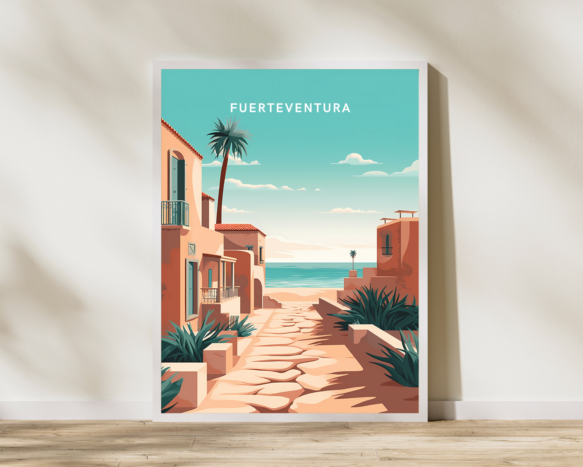 Fuerteventura Spain Travel Poster Print - Pitchers Design