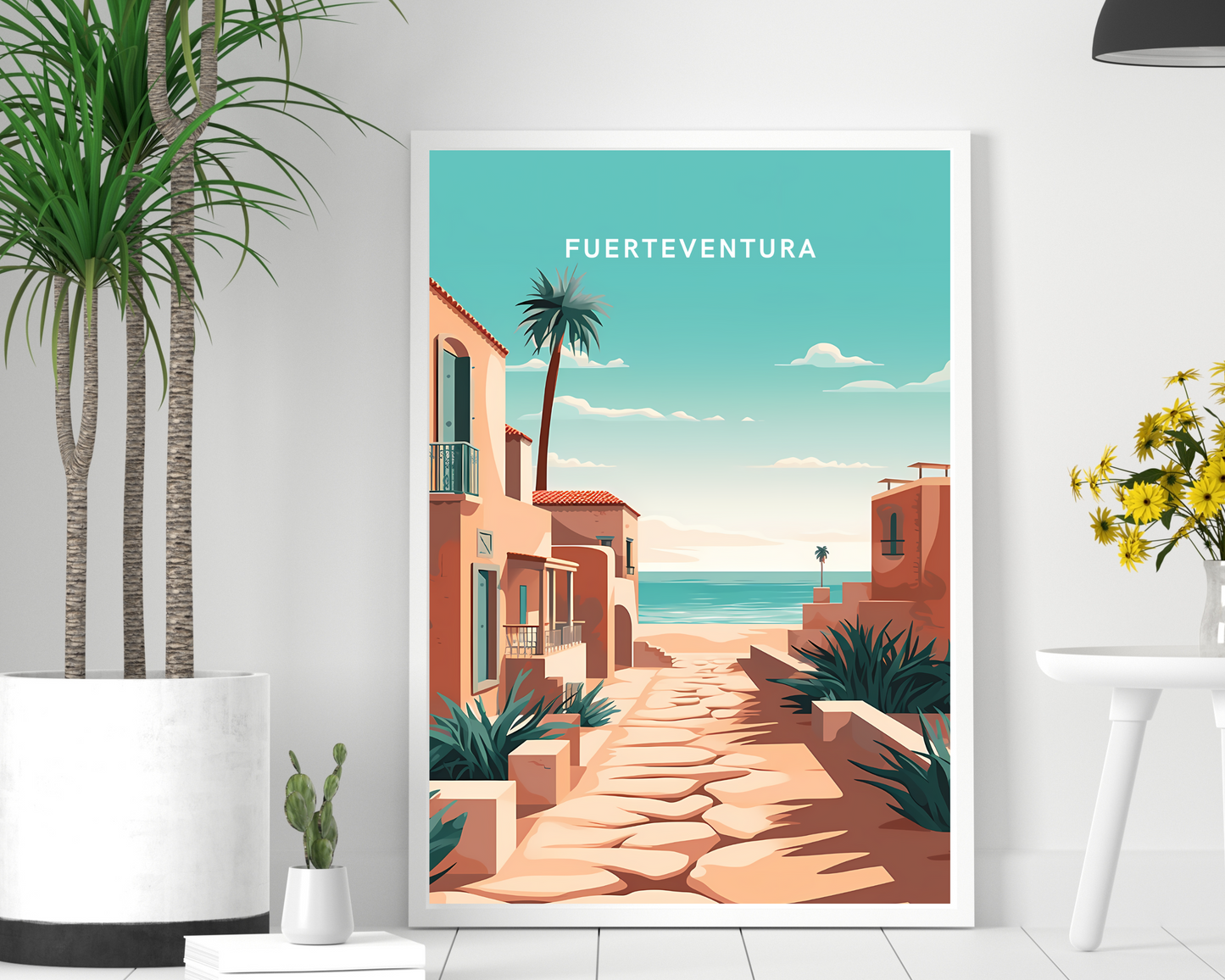 Fuerteventura Spain Travel Poster Print - Pitchers Design