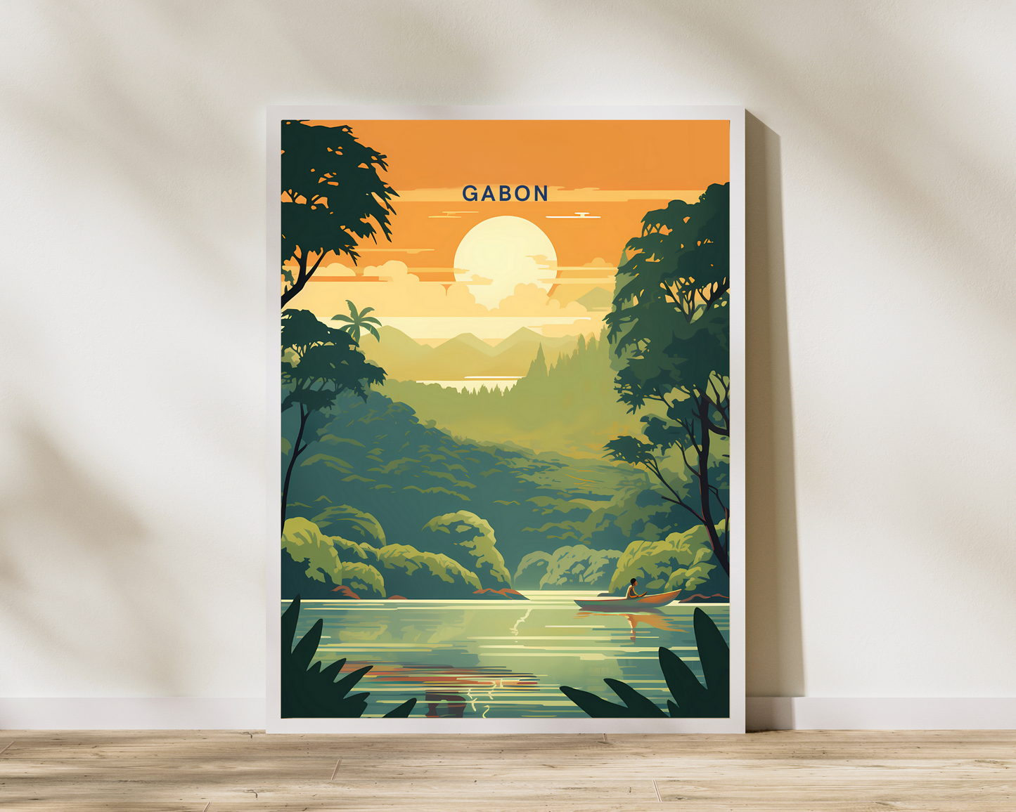 Gabon Travel Poster Print - Pitchers Design