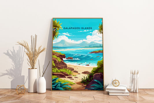 Galapagos Islands Ecuador Travel Print Poster