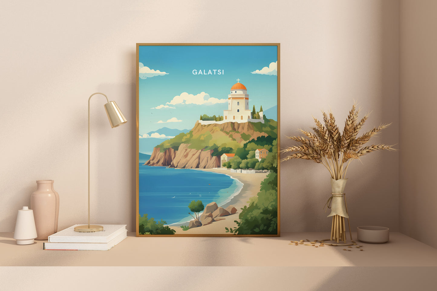 Galatsi Greece Travel Print Poster - Pitchers Design