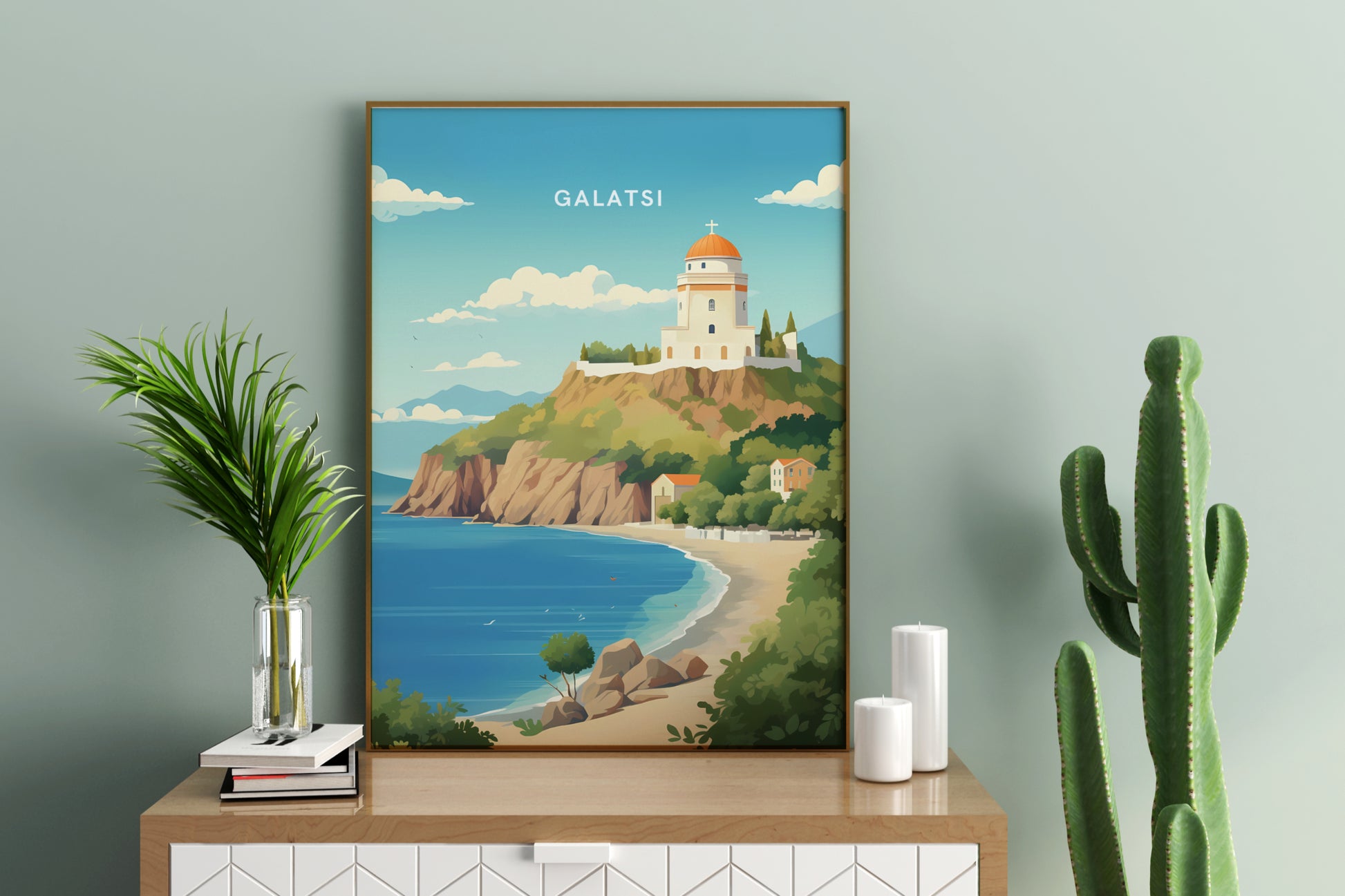 Galatsi Greece Travel Print Poster - Pitchers Design