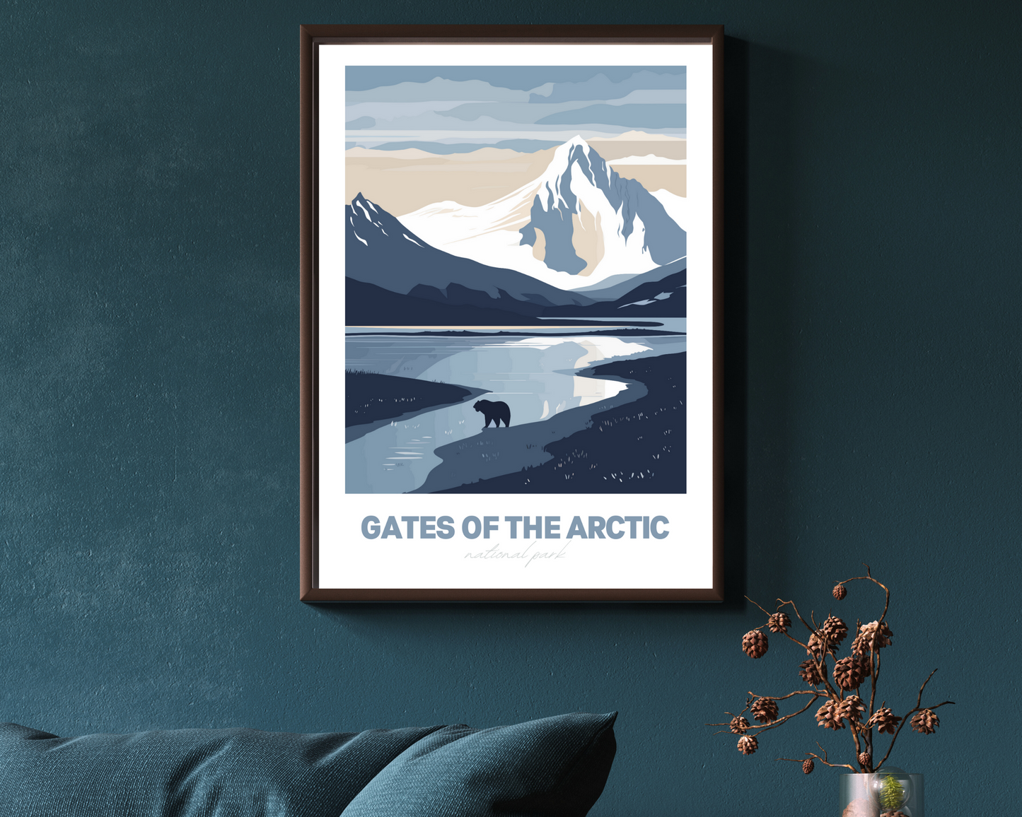 Gates of the Arctic National Park Travel Poster Print - Pitchers Design