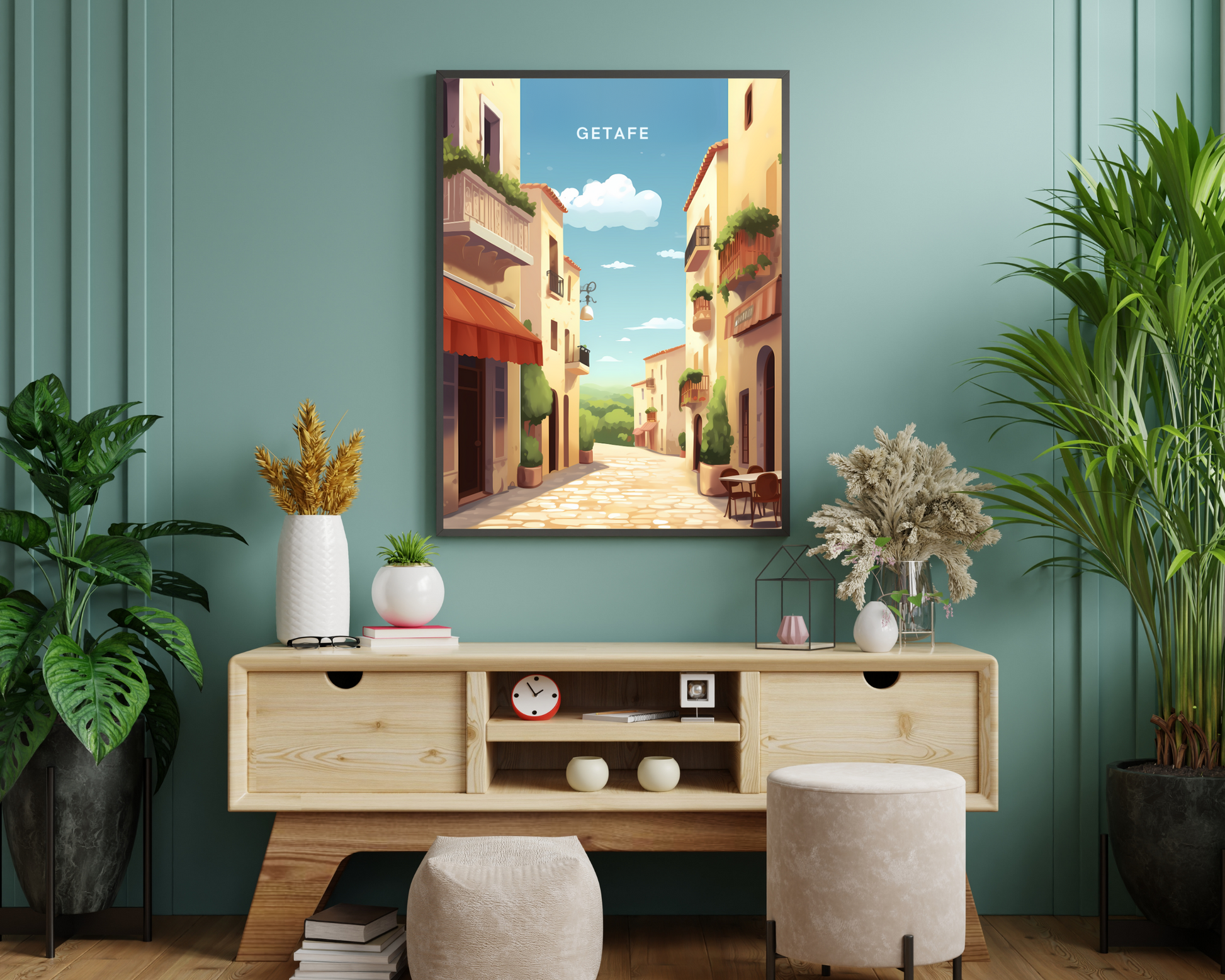 Getafe Spain Travel Poster Print - Pitchers Design