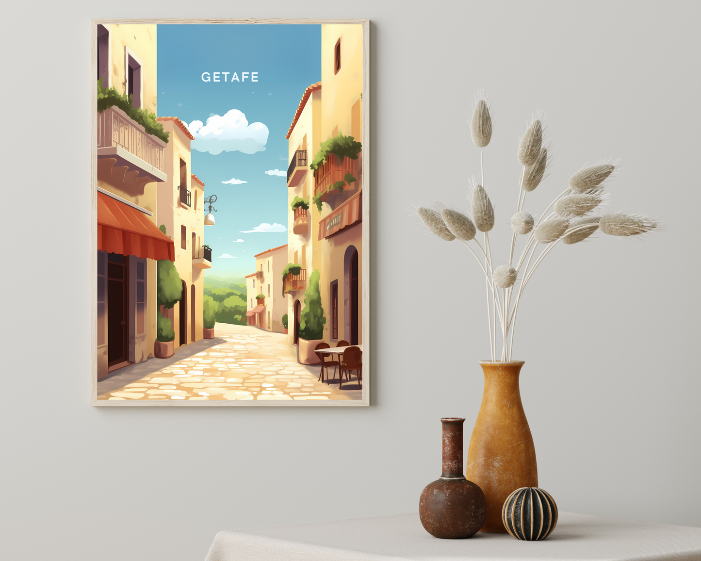 Getafe Spain Travel Poster Print - Pitchers Design