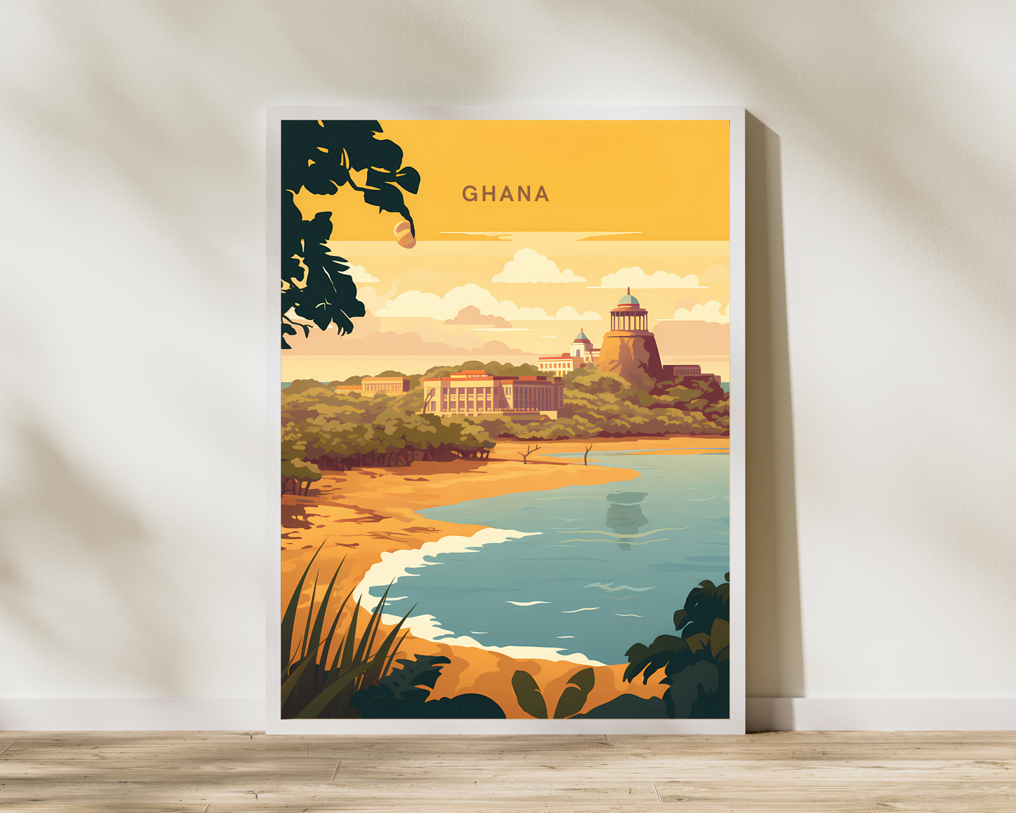 Ghana Travel Poster Print - Pitchers Design