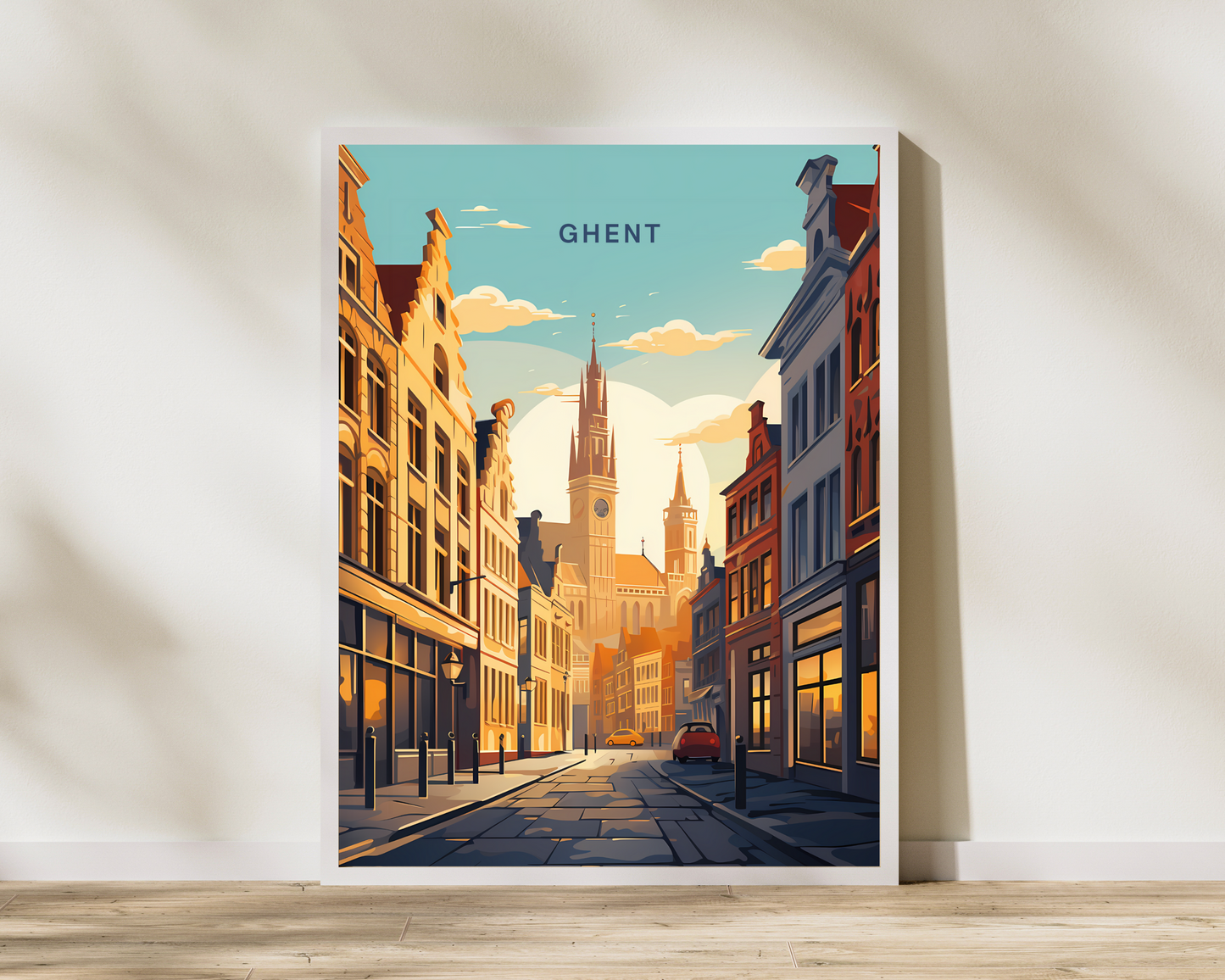 Ghent Belgium Travel Poster Print - Pitchers Design