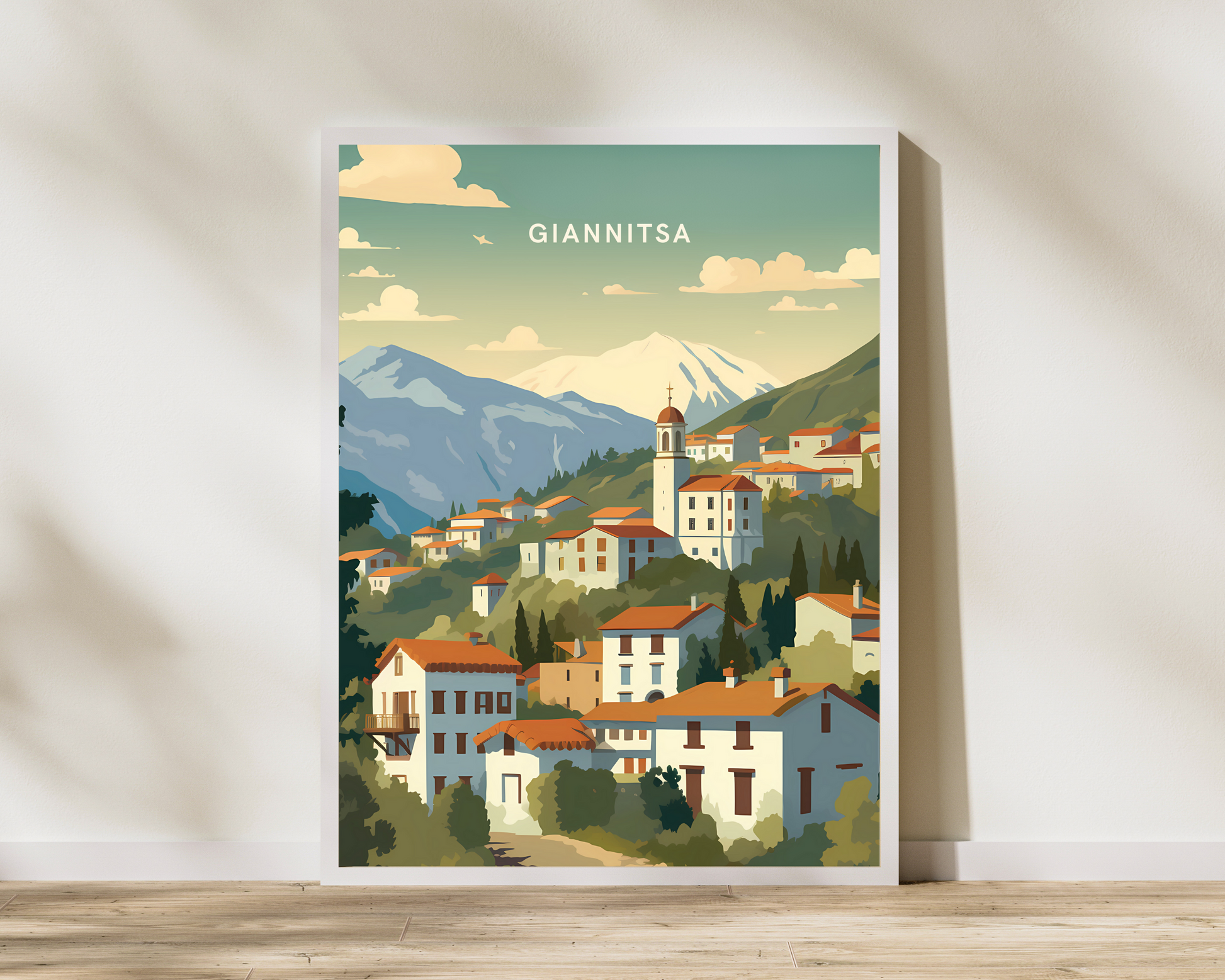 Giannitsa Greece Travel Poster Print - Pitchers Design