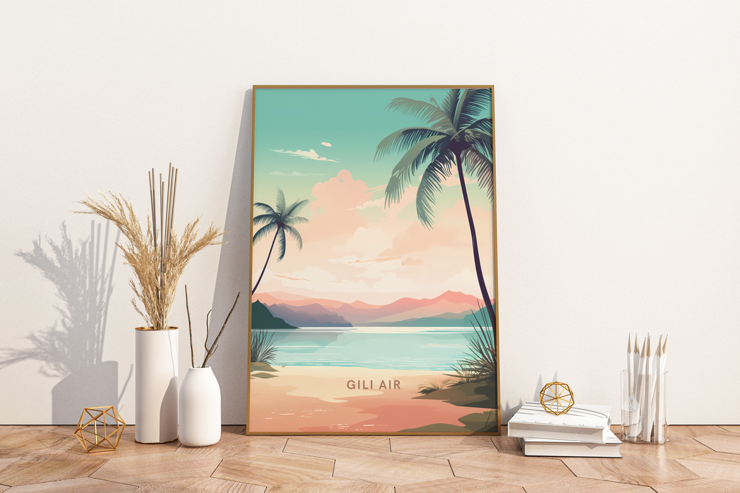 Gili Air Indonesia Travel Print Poster - Pitchers Design