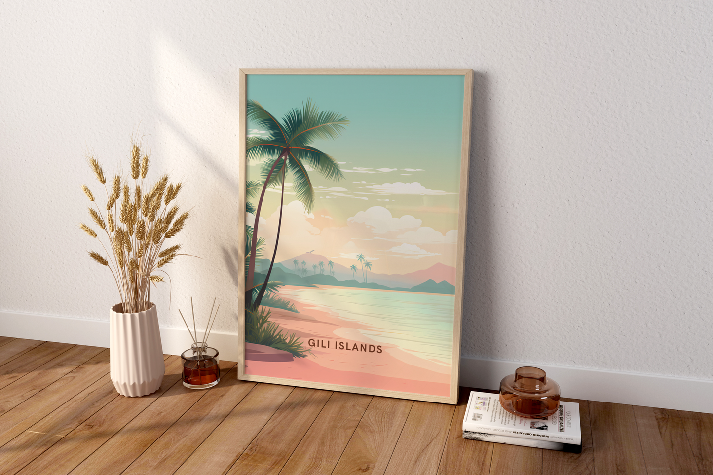 Gili Islands Indonesia Travel Print Poster - Pitchers Design