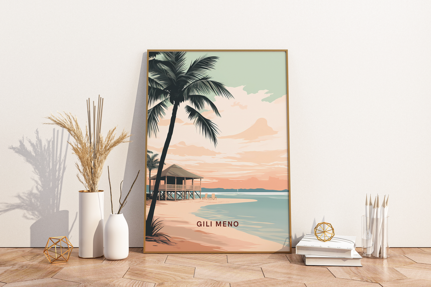 Gili Meno Indonesia Travel Print Poster - Pitchers Design