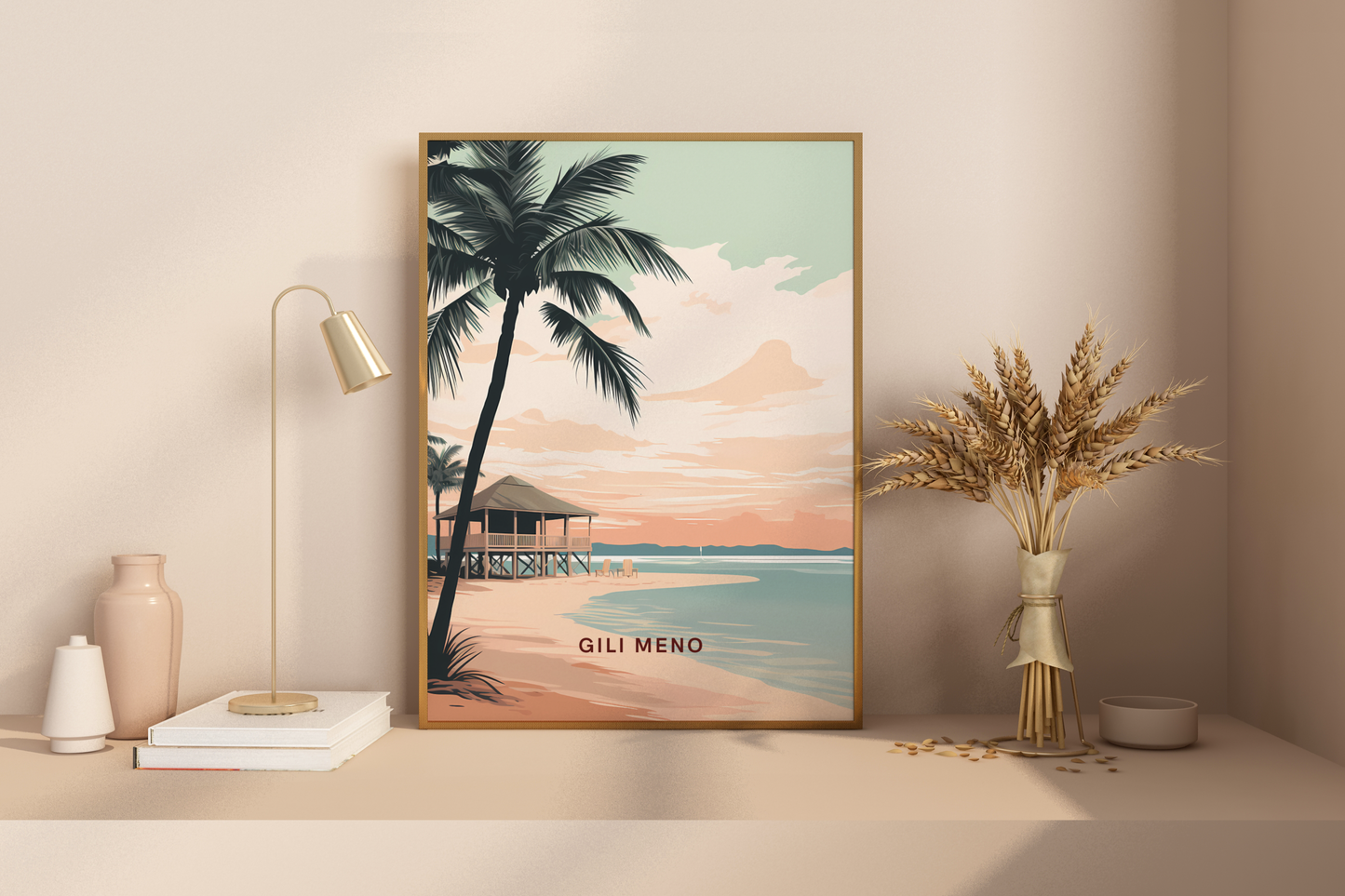 Gili Meno Indonesia Travel Print Poster - Pitchers Design