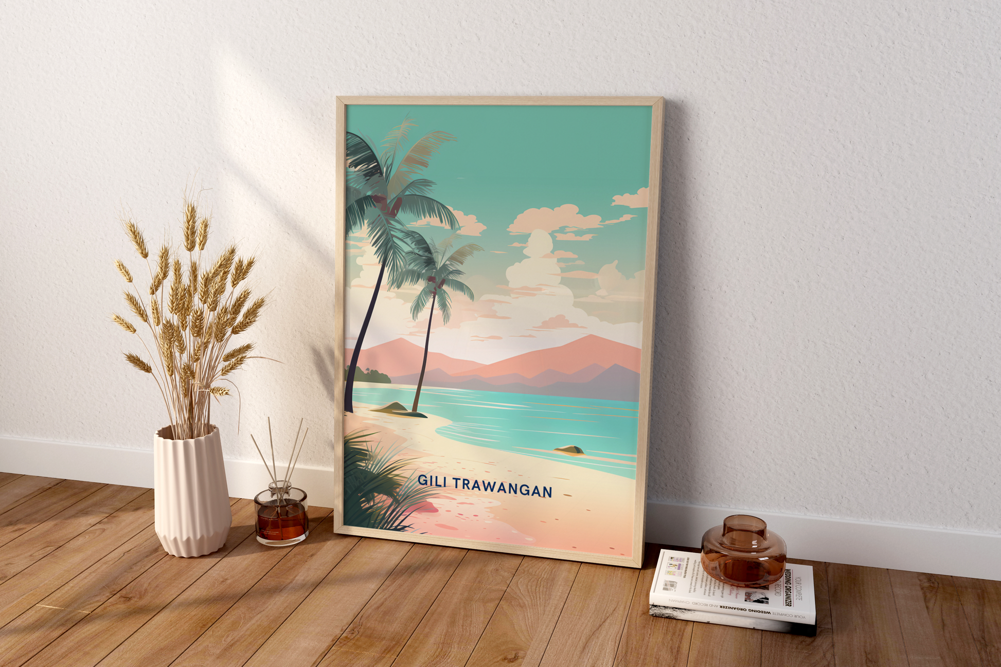 Gili Trawangan Travel Indonesia Print Poster - Pitchers Design