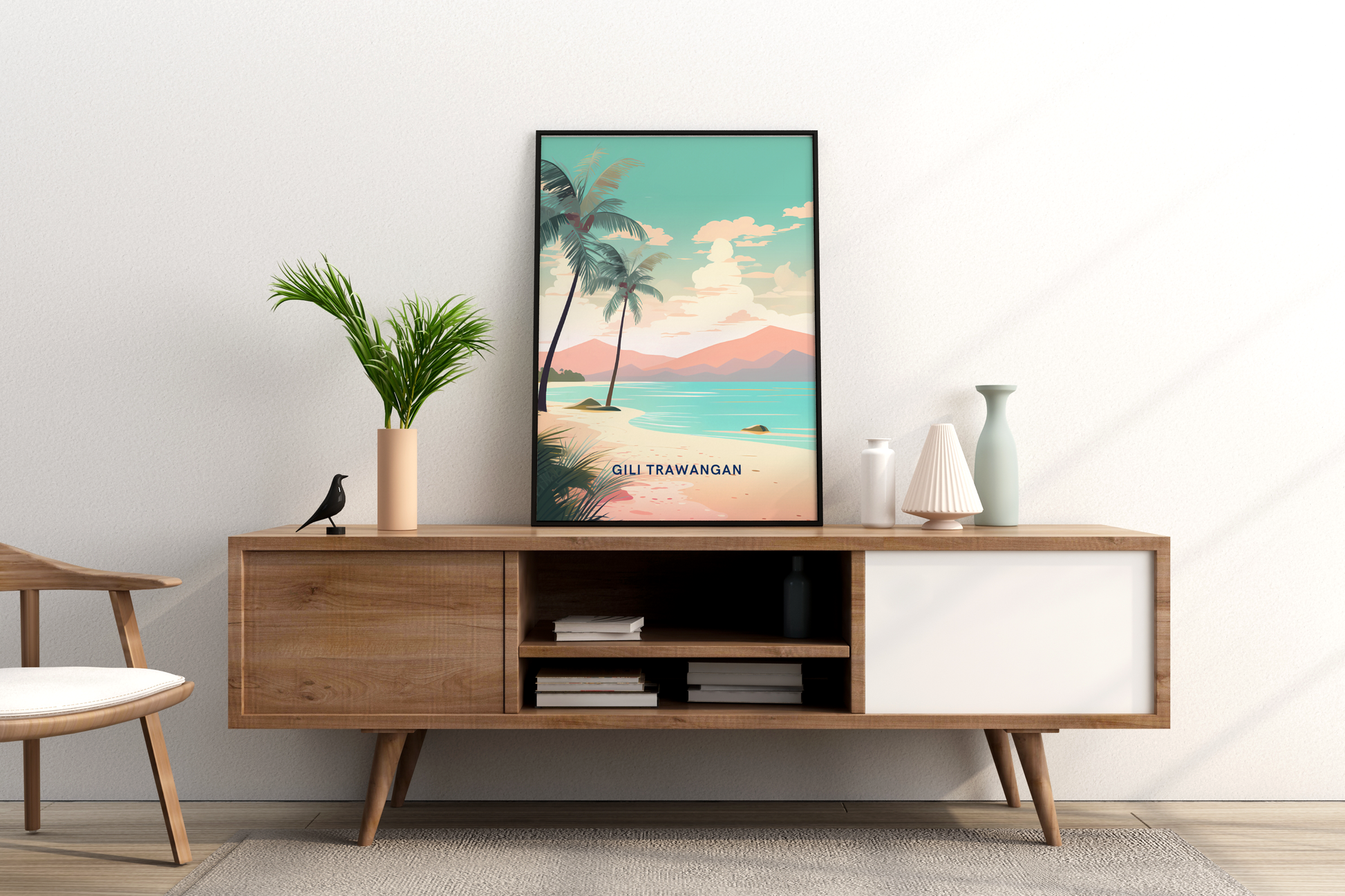 Gili Trawangan Travel Indonesia Print Poster - Pitchers Design