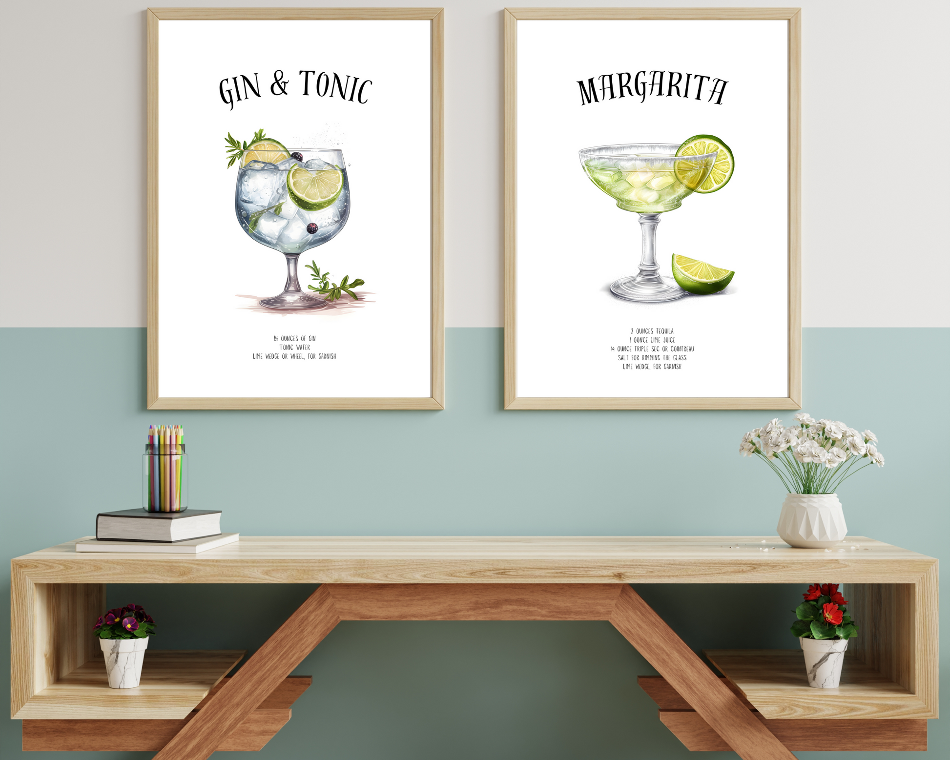 Margarita Cocktail Poster Print - Pitchers Design