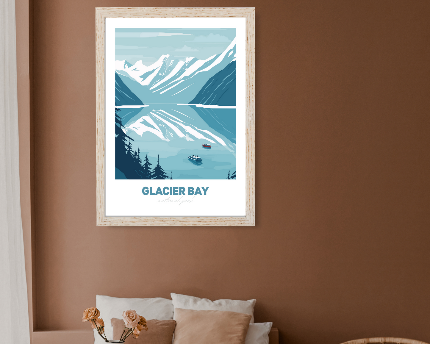 Glacier Bay National Park Travel Poster Print - Pitchers Design