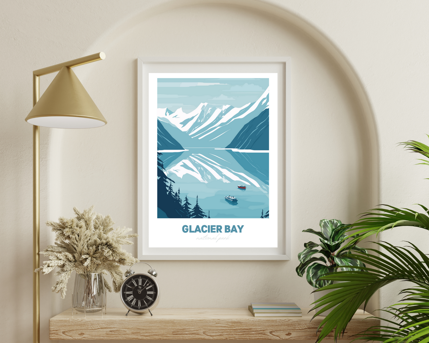 Glacier Bay National Park Travel Poster Print - Pitchers Design