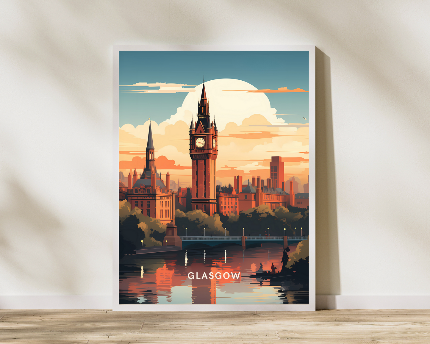 Glasgow Scotland Travel Poster Print - Pitchers Design