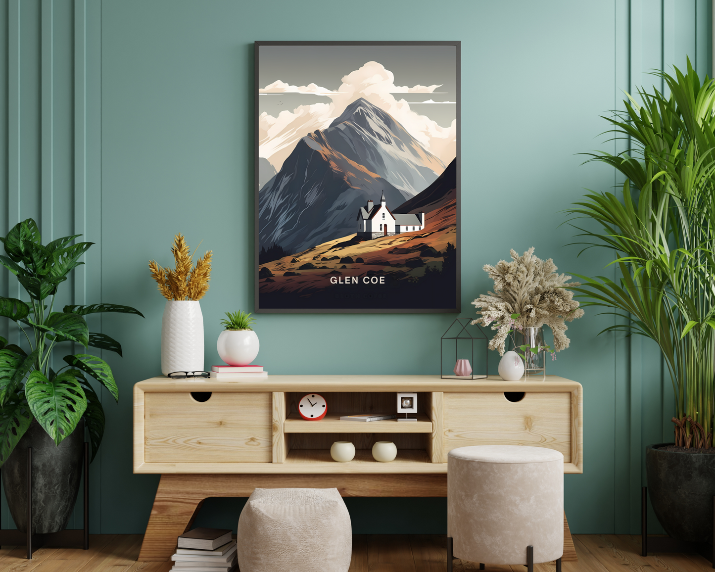 Glen Coe Scotland Travel Poster Print - Pitchers Design