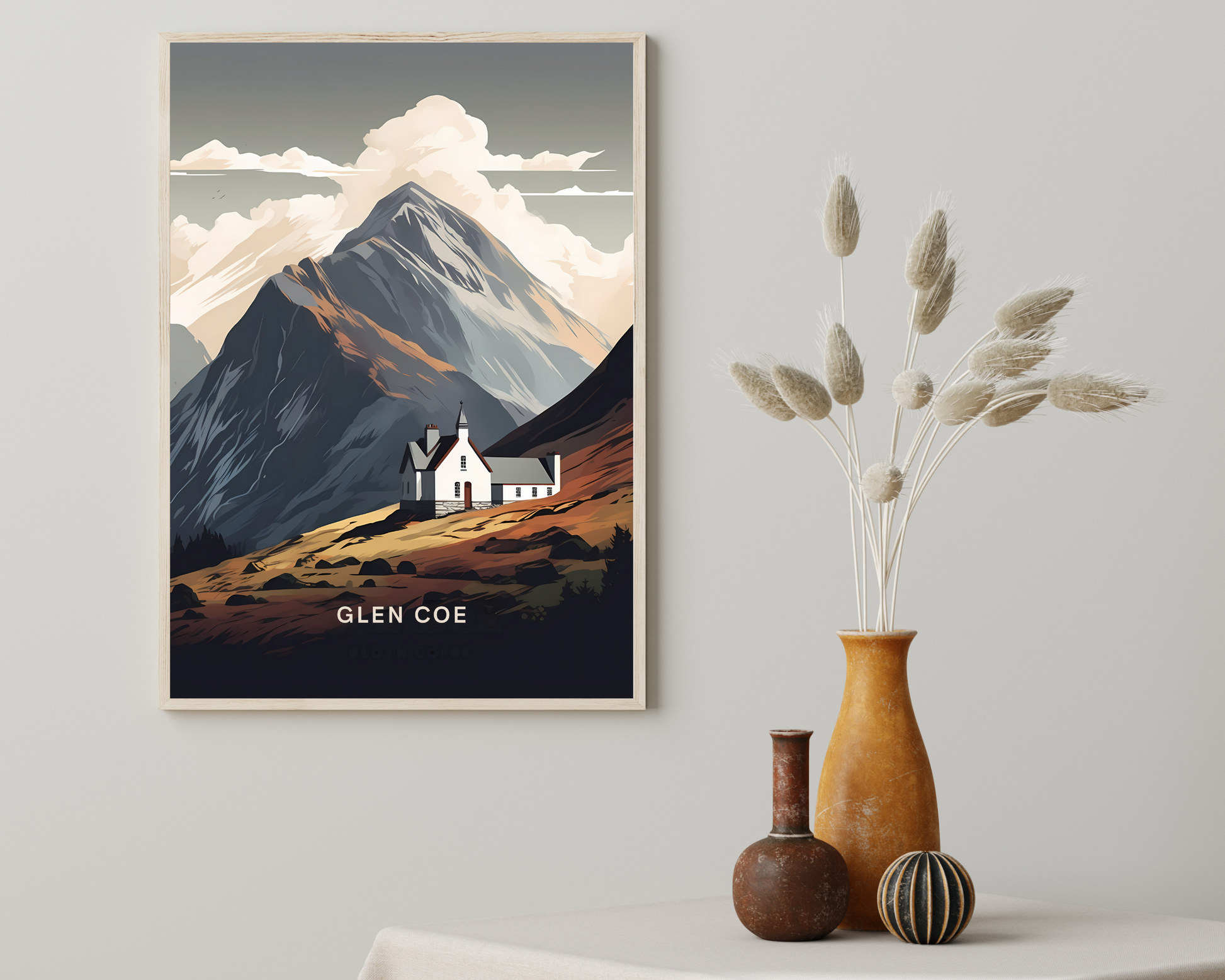 Glen Coe Scotland Travel Poster Print - Pitchers Design