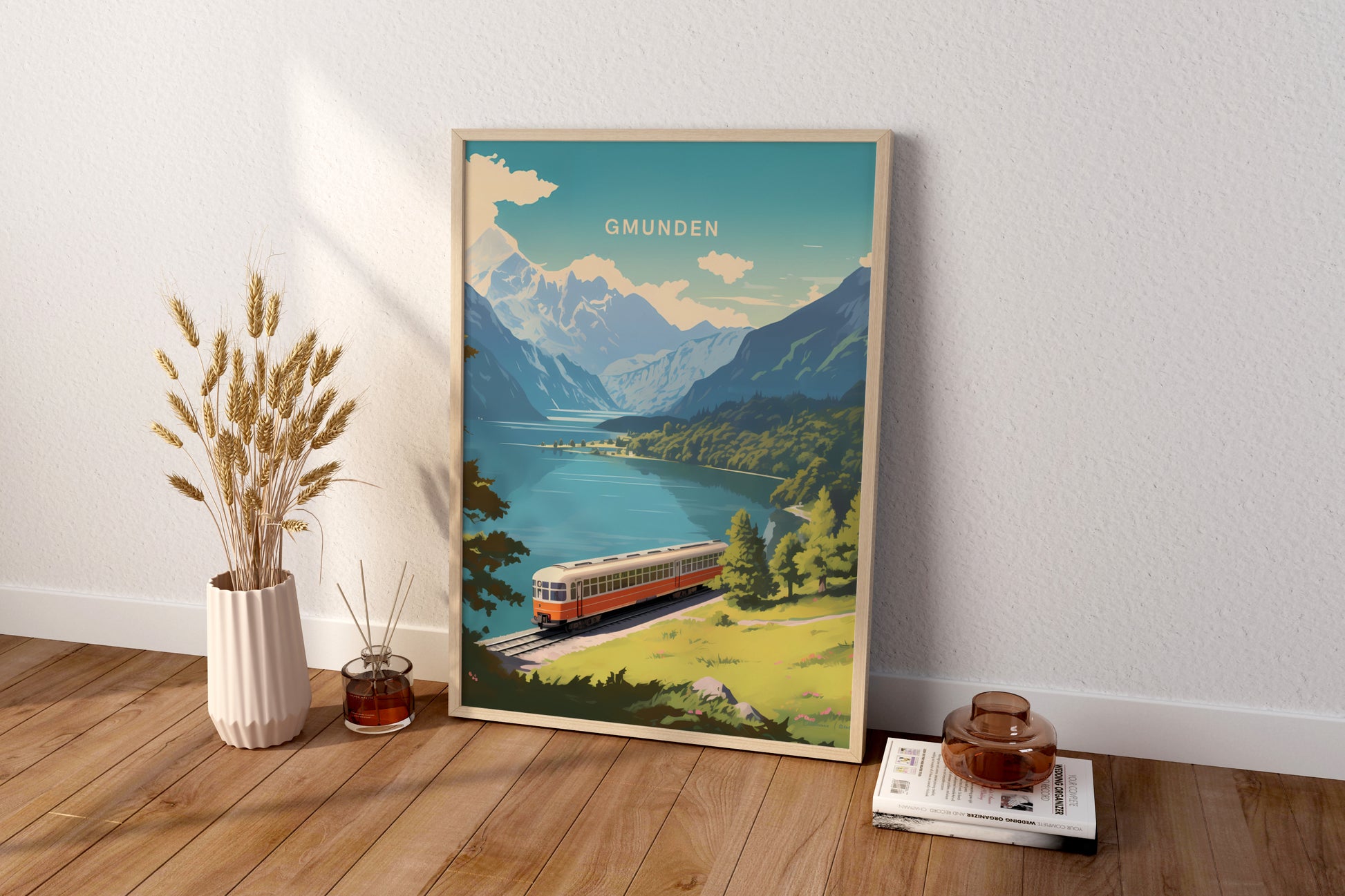 Gmunden Austria Travel Print Poster - Pitchers Design