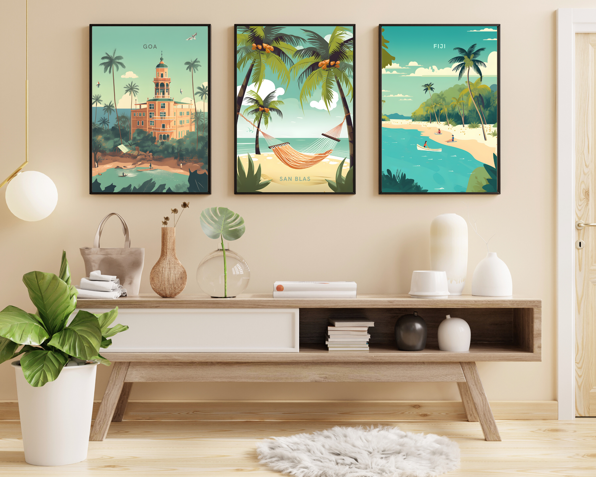 Goa India Travel Poster Print - Pitchers Design