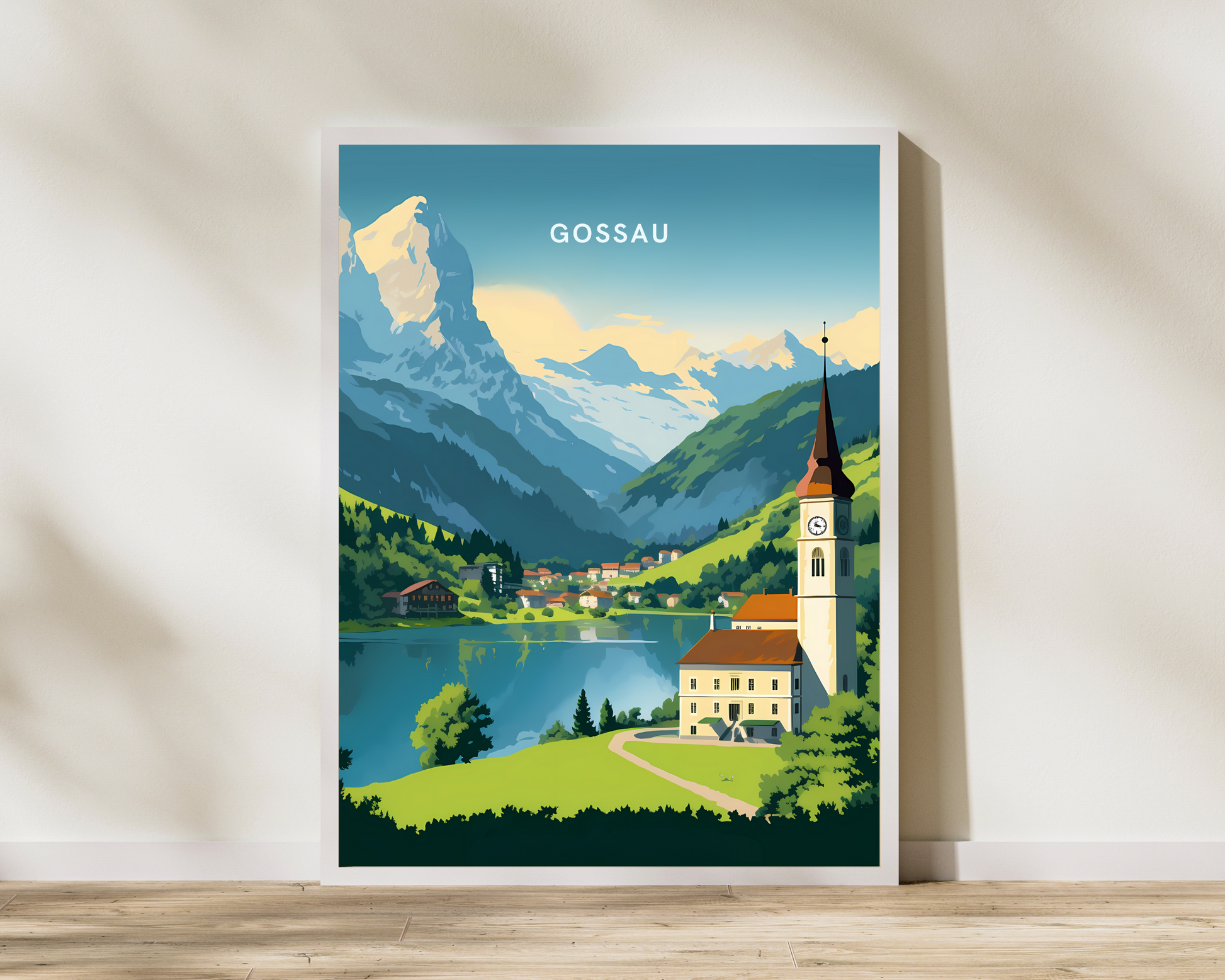 Gossau Switzerland Travel Poster Print - Pitchers Design