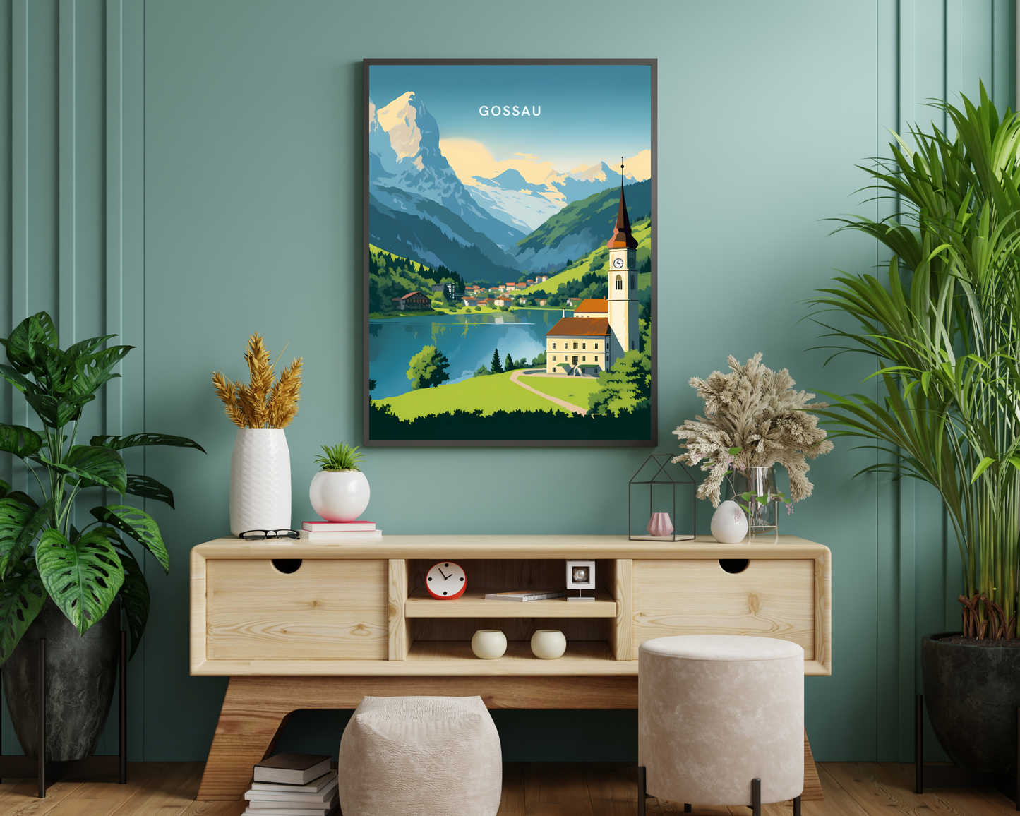 Gossau Switzerland Travel Poster Print - Pitchers Design