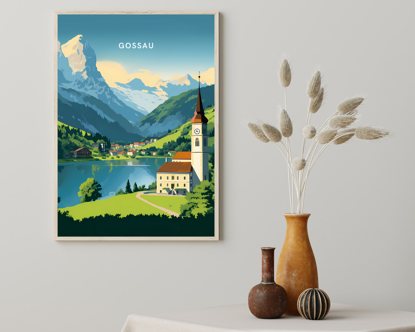 Gossau Switzerland Travel Poster Print - Pitchers Design