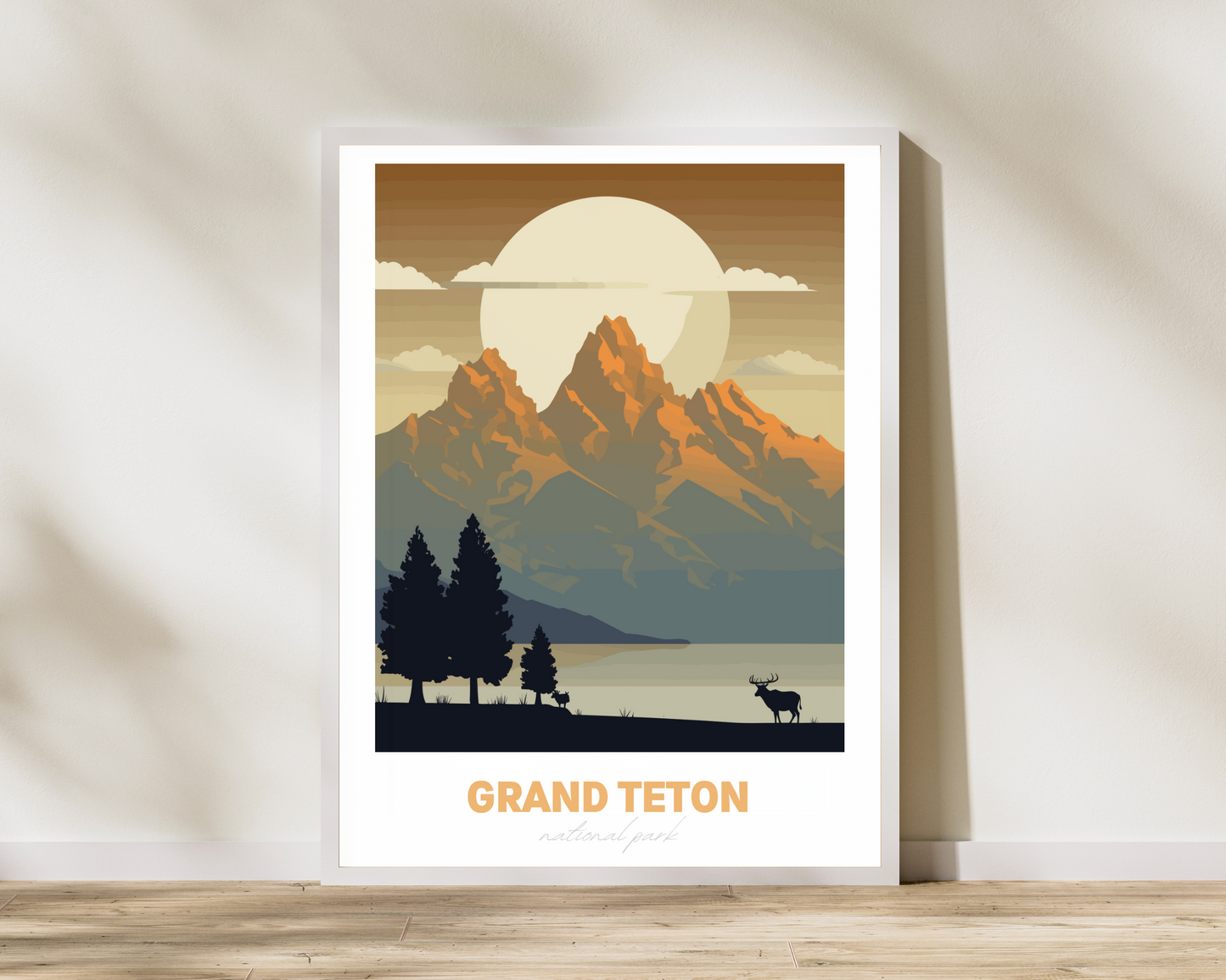 Grand Teton National Park Travel Poster Print - Pitchers Design