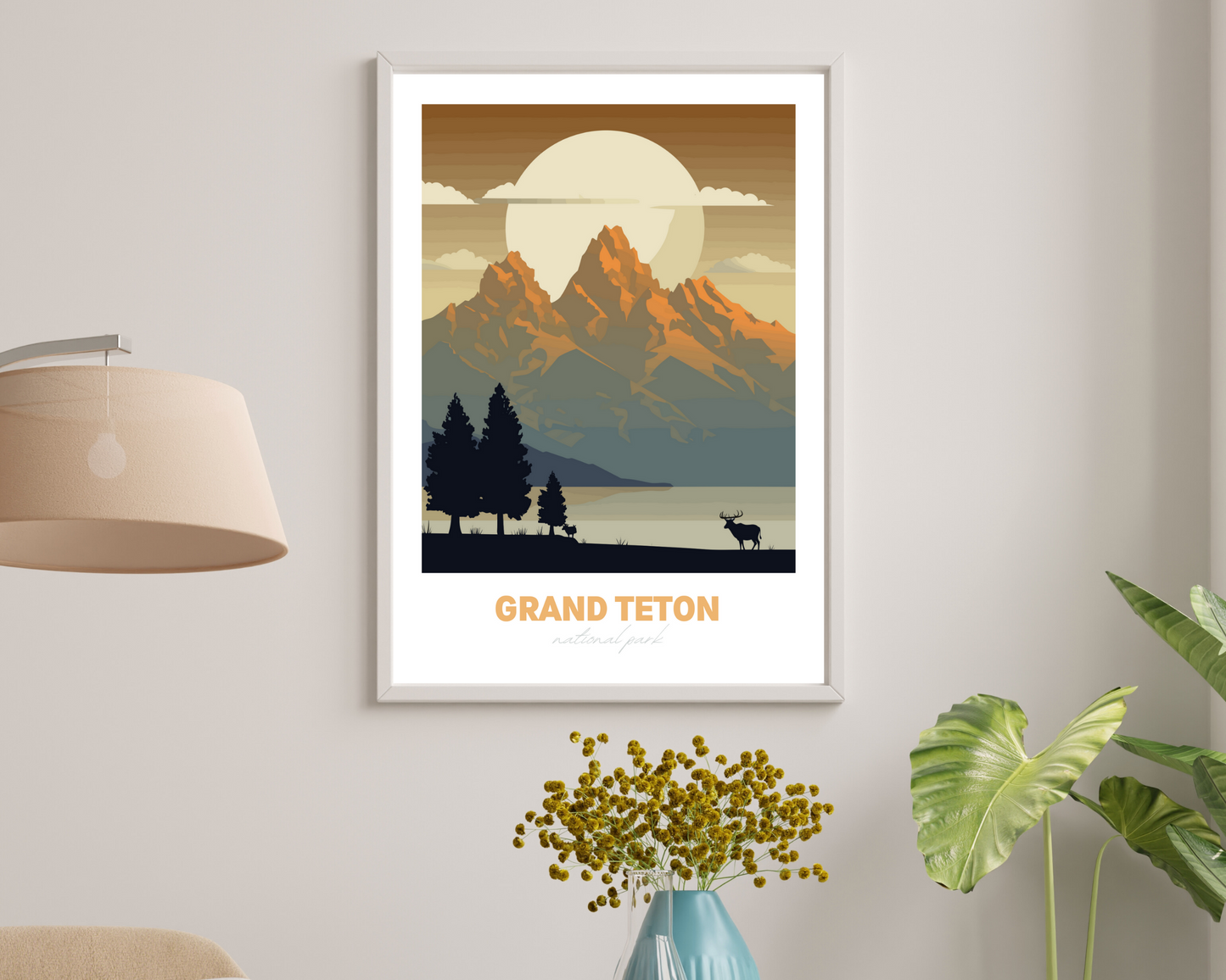 Grand Teton National Park Travel Poster Print - Pitchers Design