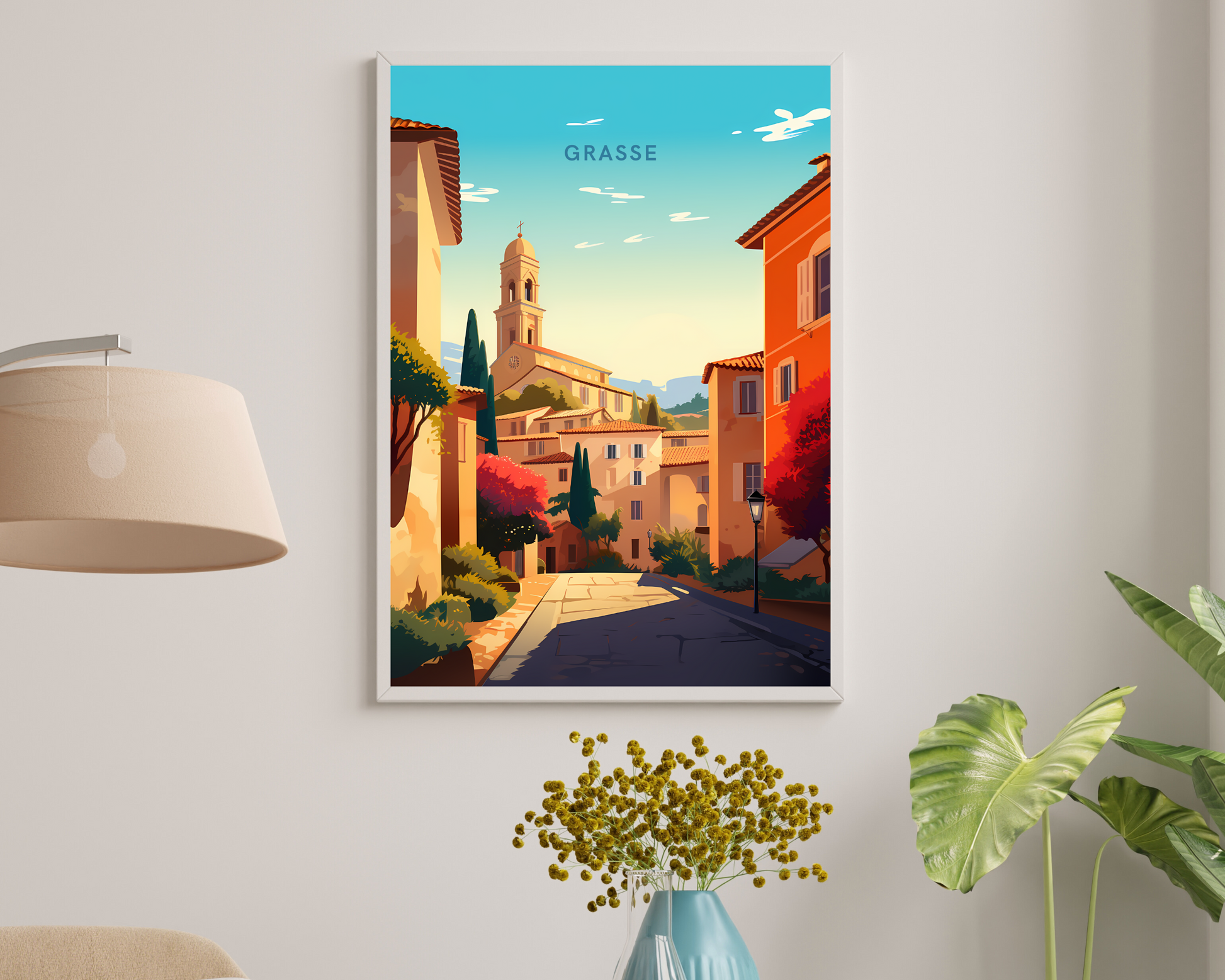 Grasse France Travel Poster Print - Pitchers Design