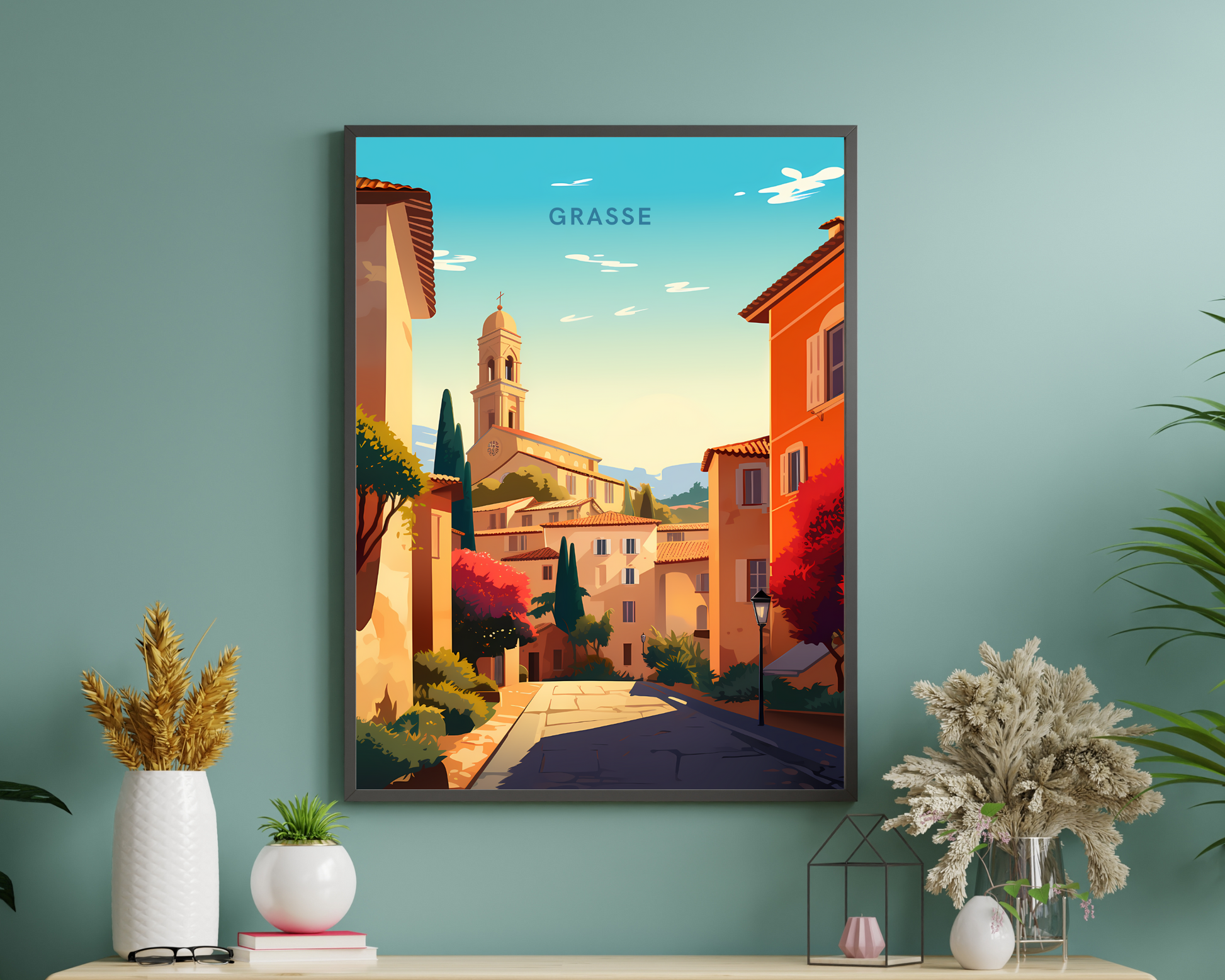 Grasse France Travel Poster Print - Pitchers Design