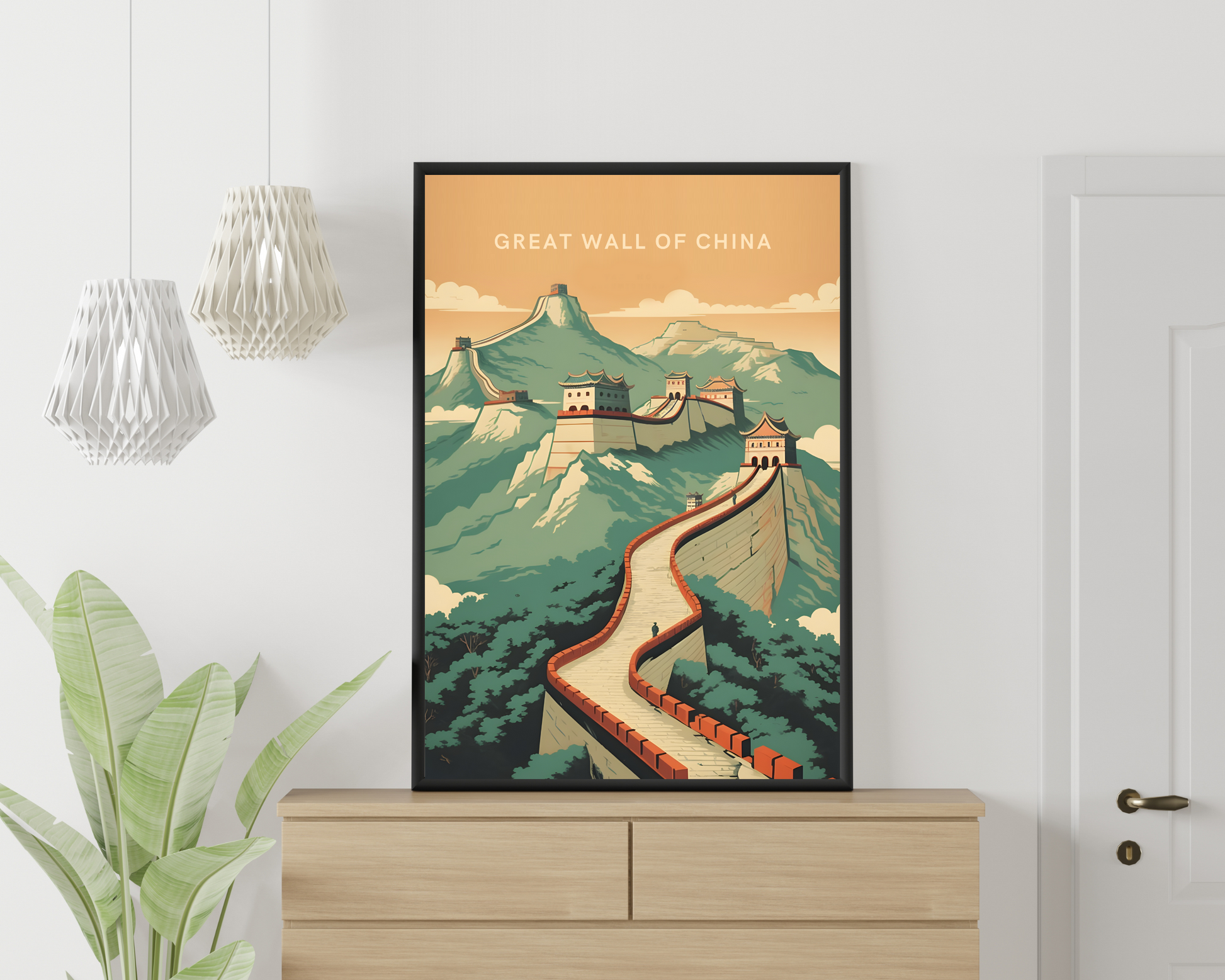 Great Wall of China Travel Poster Print - Pitchers Design