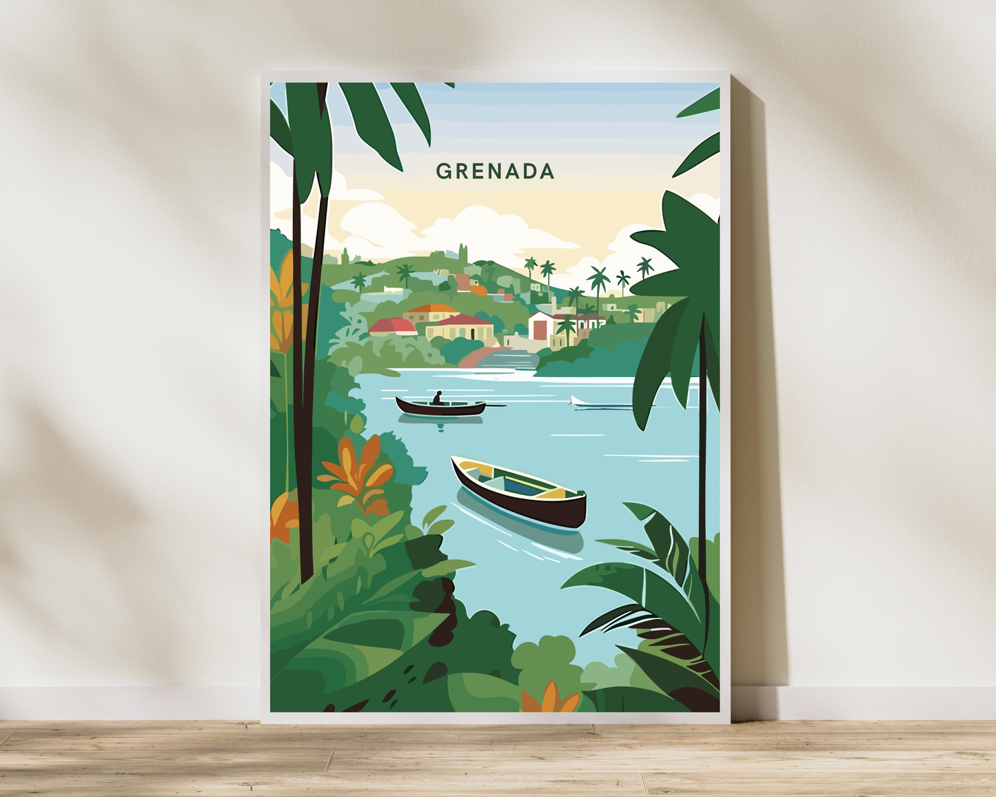 Grenada Caribbean Travel Poster Print - Pitchers Design