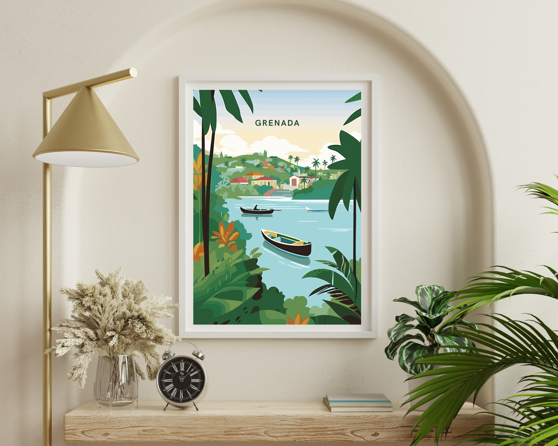 Grenada Caribbean Travel Poster Print - Pitchers Design