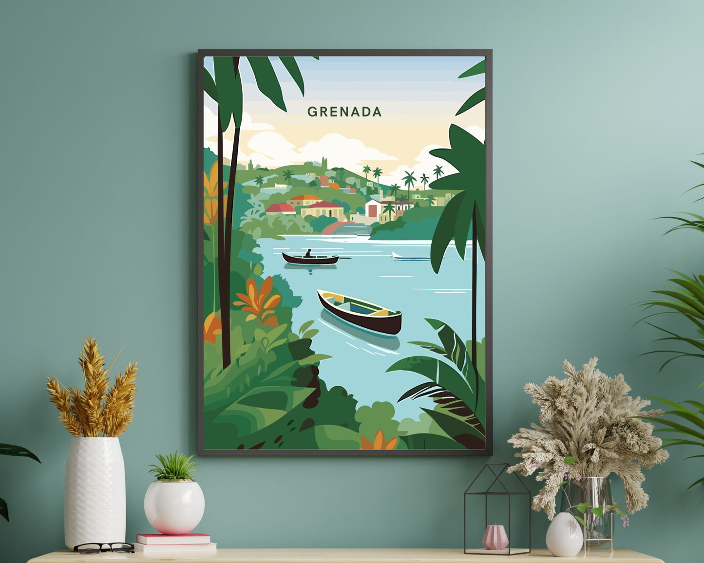 Grenada Caribbean Travel Poster Print - Pitchers Design