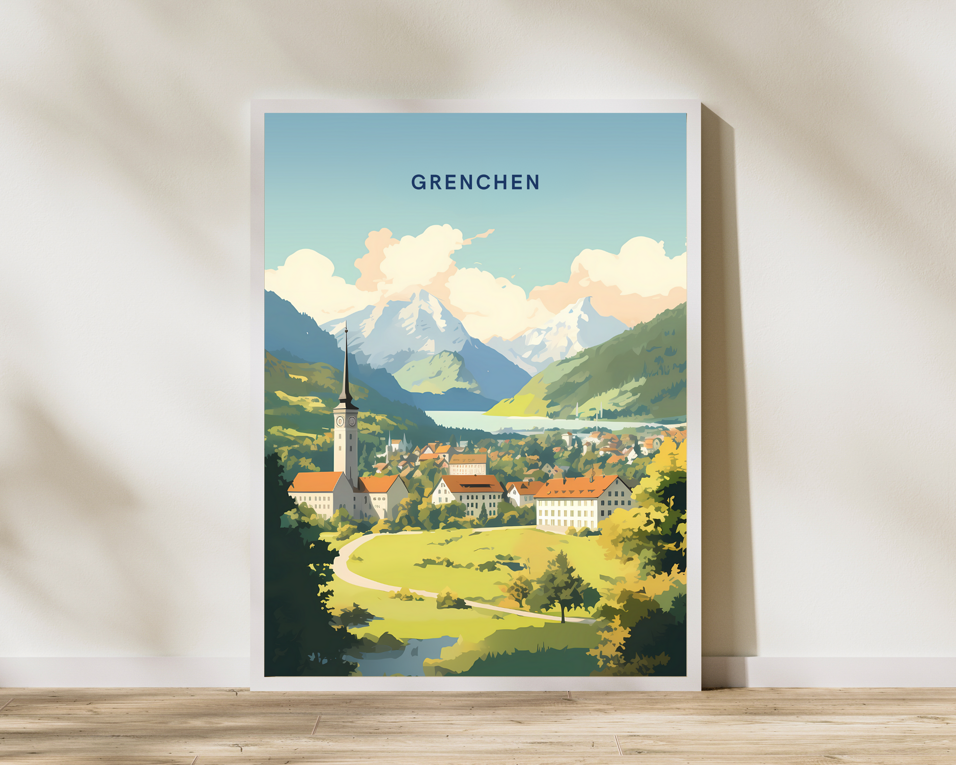 Grenchen Switzerland Travel Poster Print - Pitchers Design