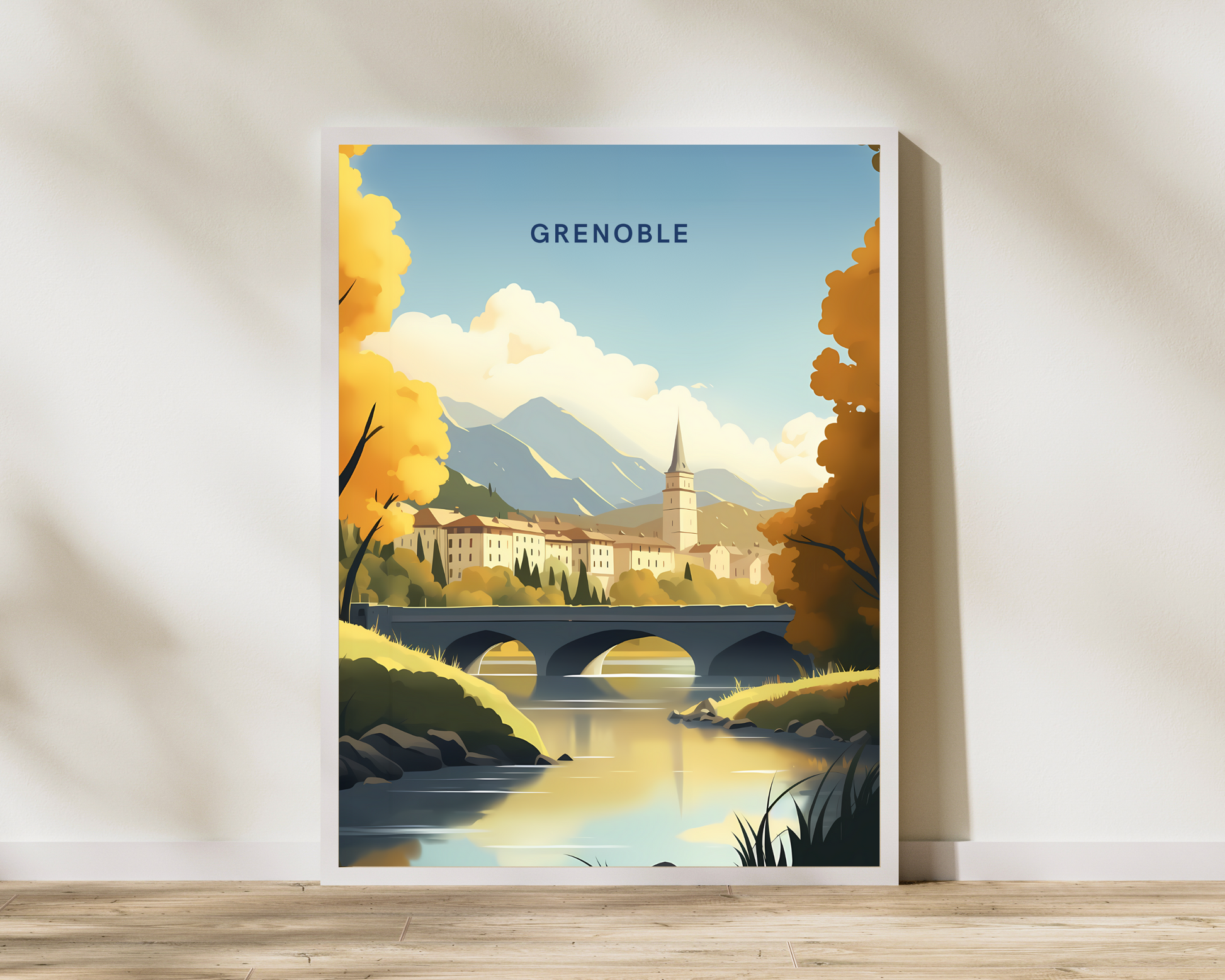 Grenoble France Travel Poster Print - Pitchers Design